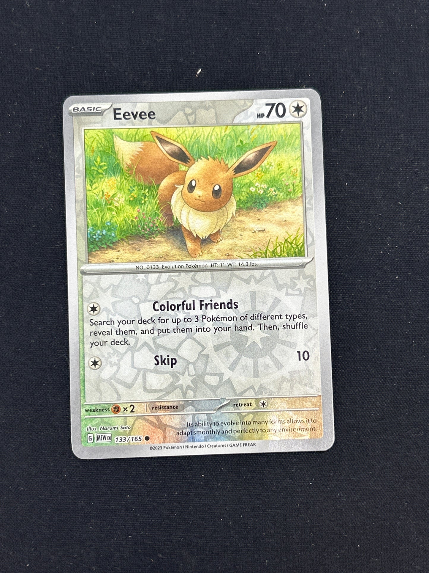Auction Lot 429: Pokemon Card Eevee SV 151 Reverse Holo Conditions Vary