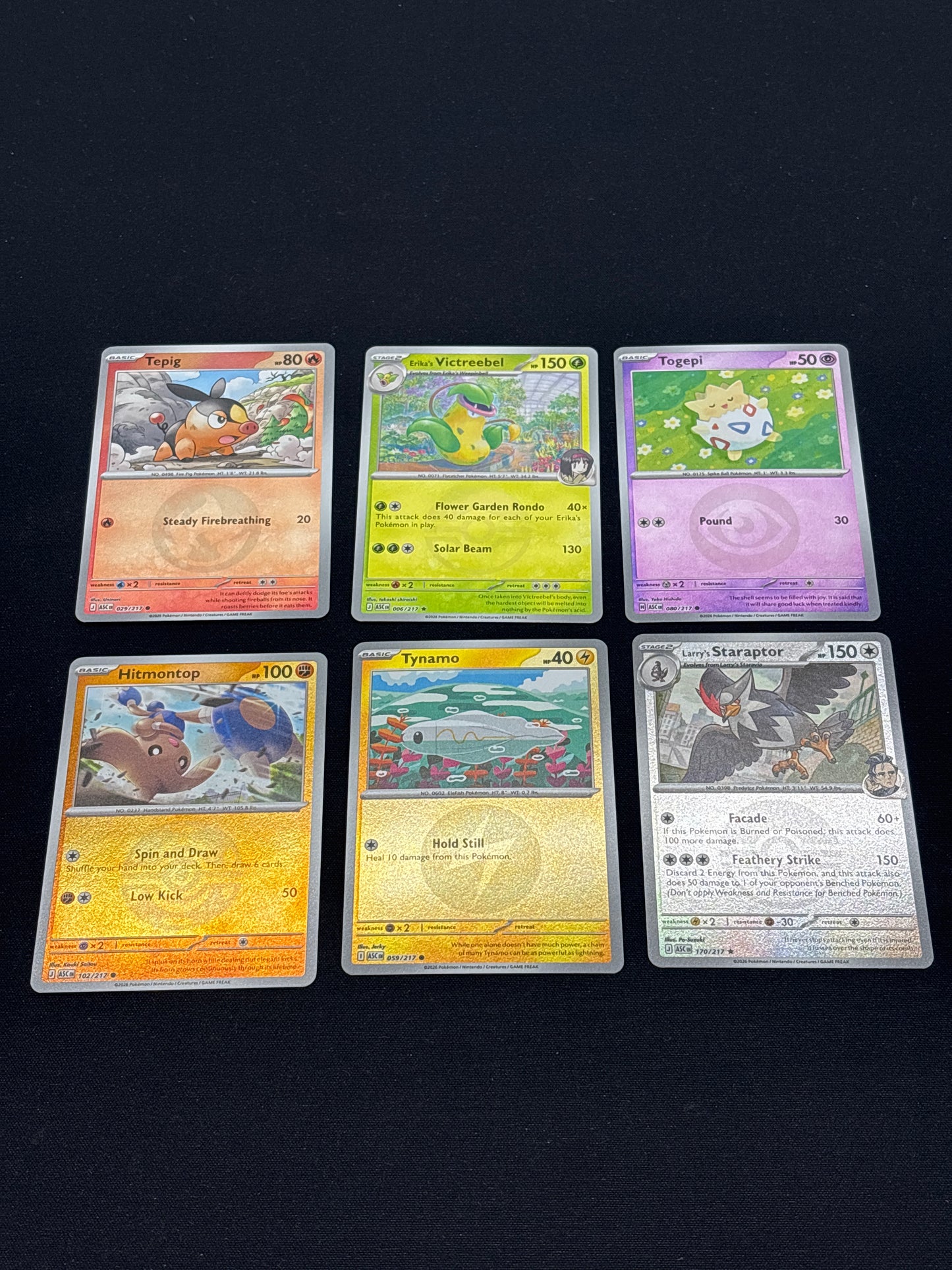 Auction Lot 116: Pokemon Cards Lot of 6 Assorted Ascended Heroes Pokeball Energy Holos