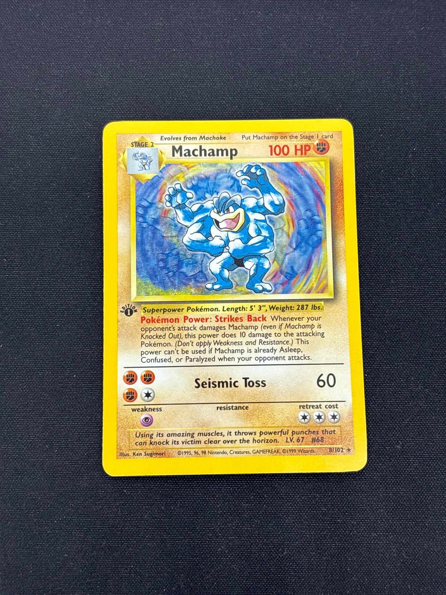 Auction Lot 91: Pokemon Cards 1st Edition Machamp Holo Condition Vary
