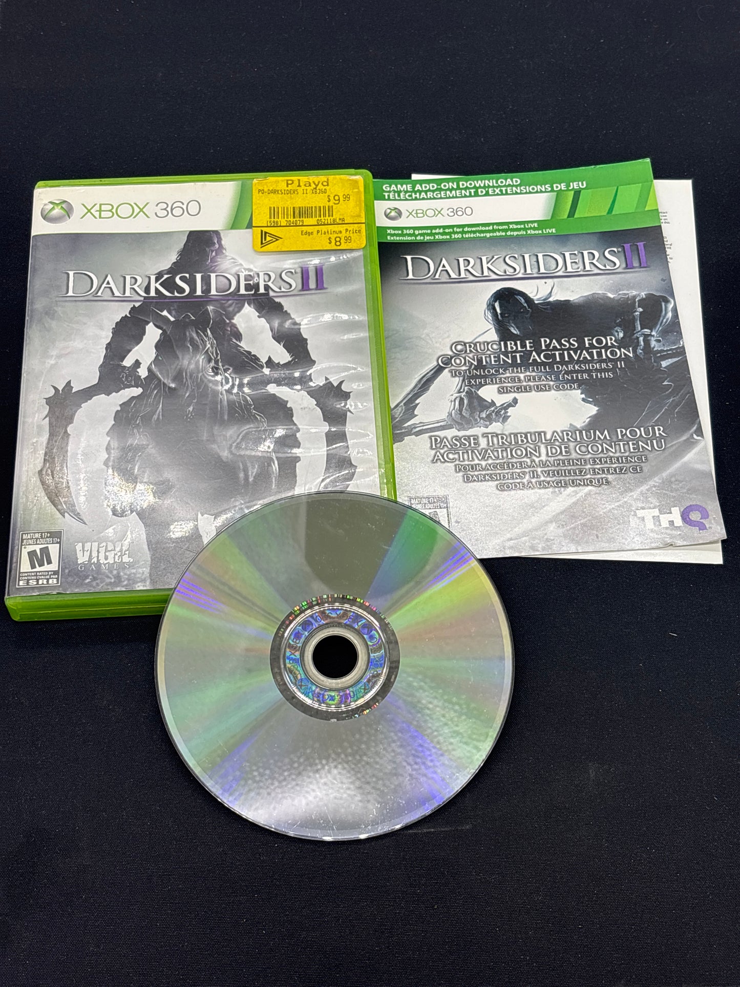 Auction Lot 158: Darksider 2 Video Game XBOX 360 CIB