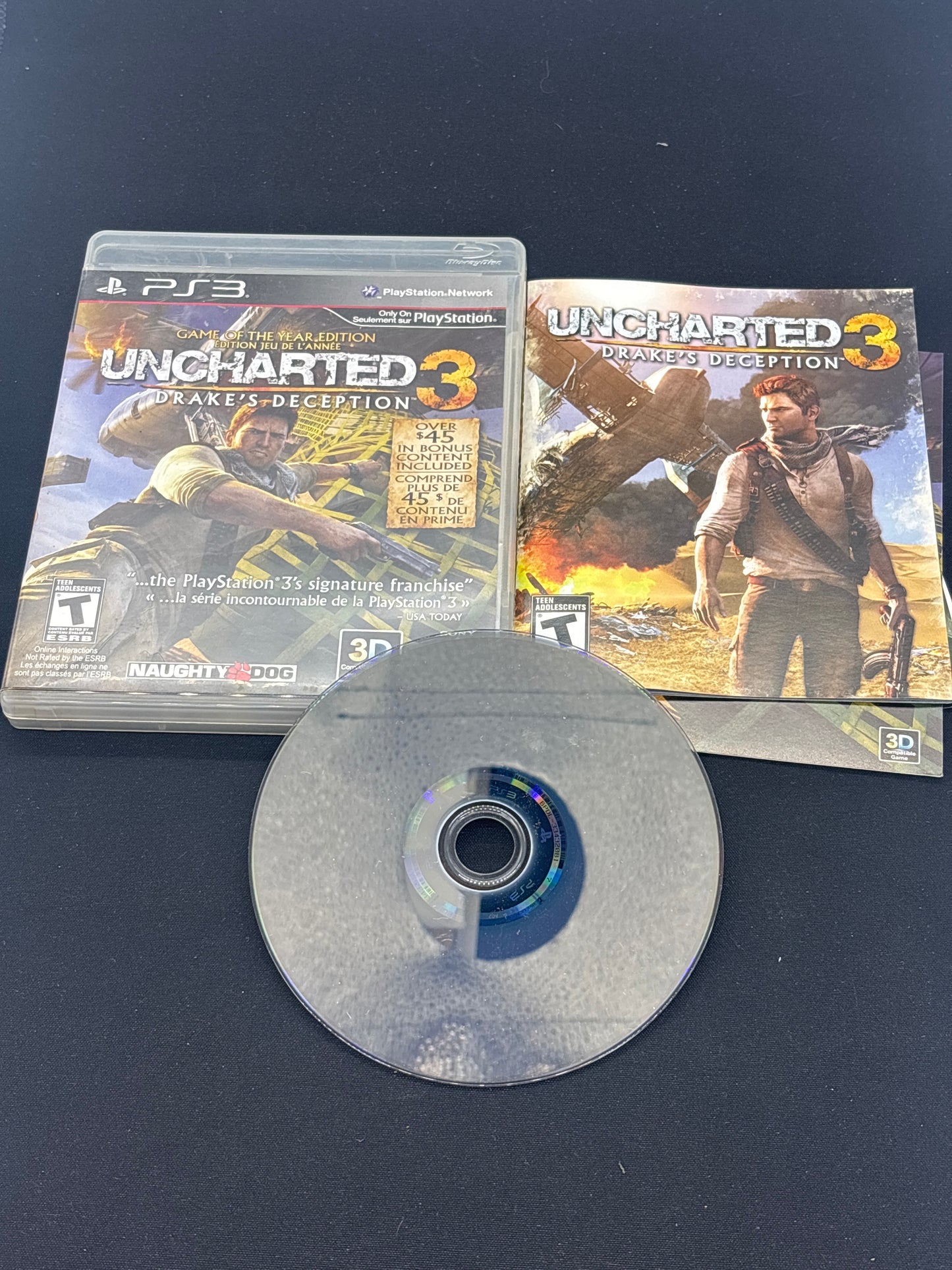 Auction Lot 78: PlayStation 3 Uncharted 3 With Case & Disc