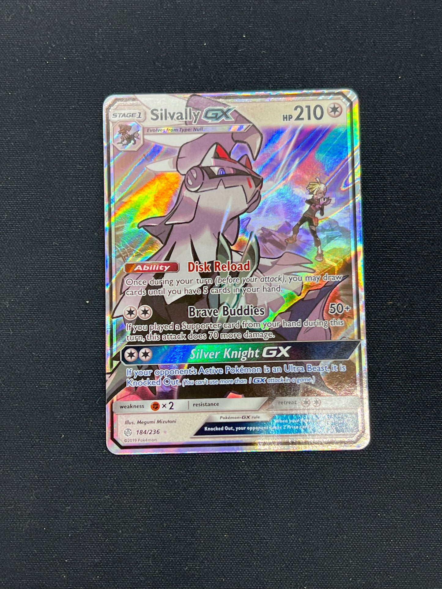 Auction Lot 135: Pokemon Cards Silvally GX Full Art Illustration Cosmic Eclipse Conditon Vary