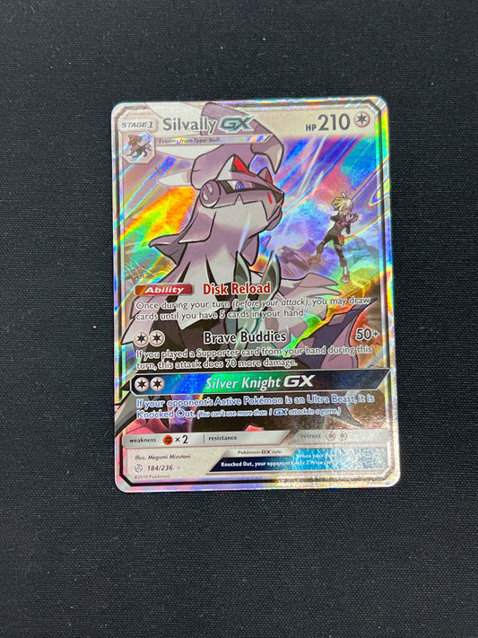 Auction Lot 135: Pokemon Cards Silvally GX Full Art Illustration Cosmic Eclipse Conditon Vary