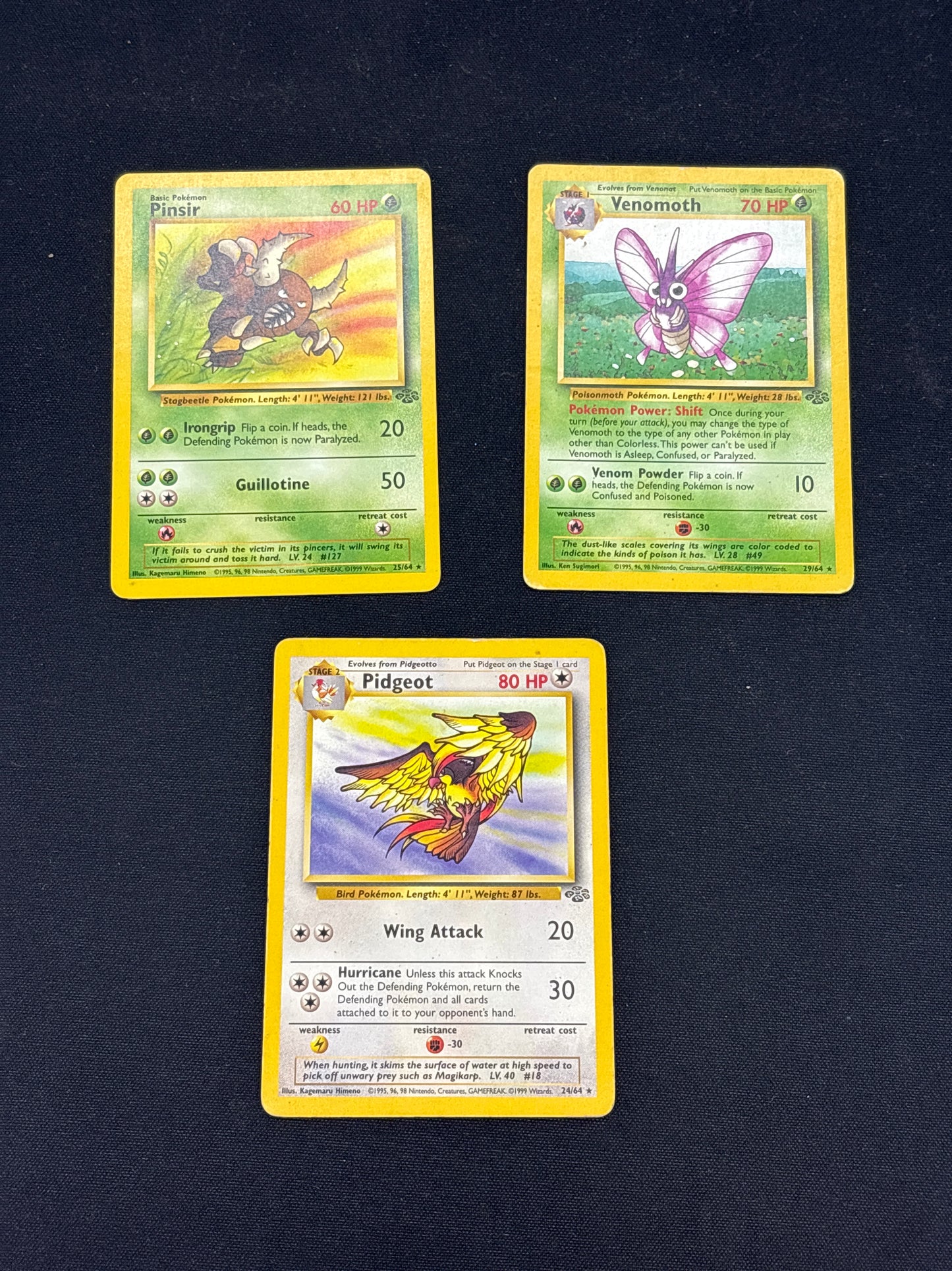 Auction Lot 12: Non Holo Rare Pokemon WOTC Jungle Card Lot Conditions Vary
