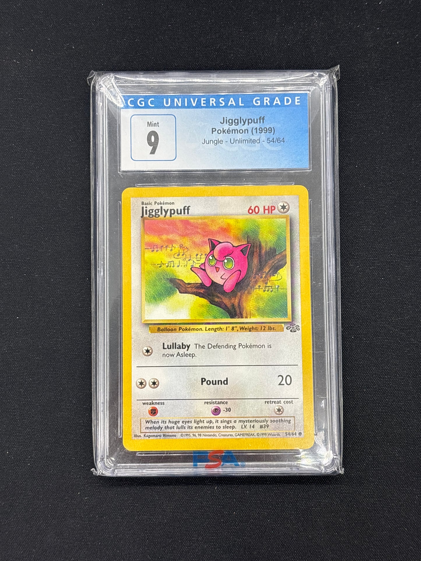 Auction Lot 25: Pokemon CGC 9 Jigglypuff Jungle Unlimited Graded Card