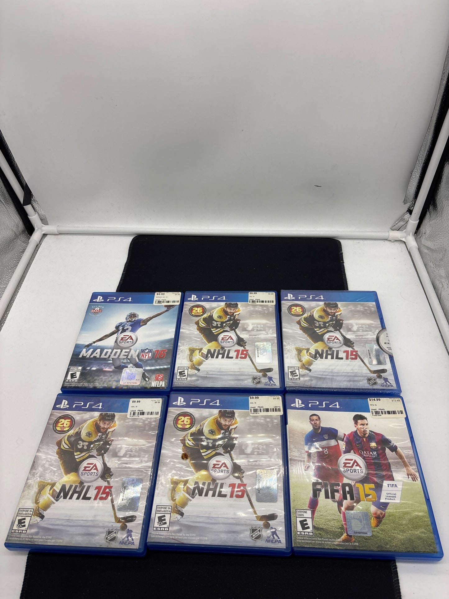 Auction Lot 102: PlayStation 4 Video Game Lot of 6 NHL 15 FIFA 15 Madden 16