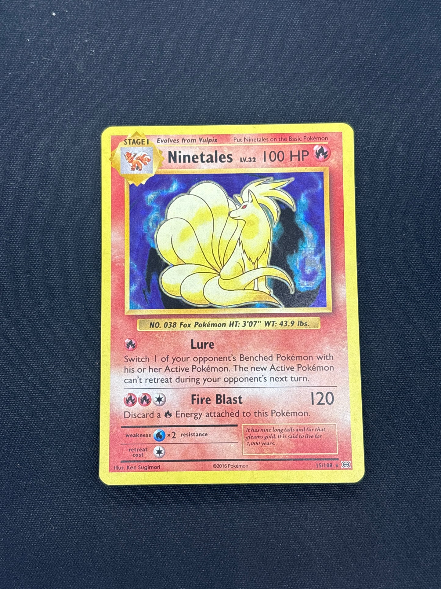 Auction Lot 217: Ninetales Holo Rare XY Evolutions Card Conditions Vary