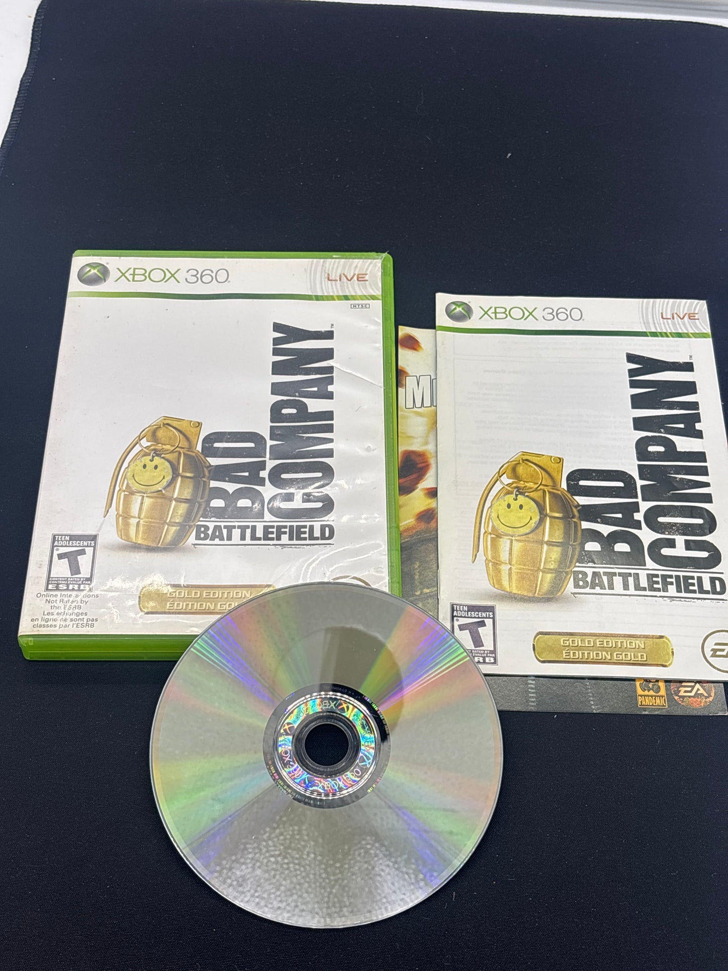 Auction Lot 56: XBOX 360 Battlefield Bad Company Gold Edition With Case & Disc