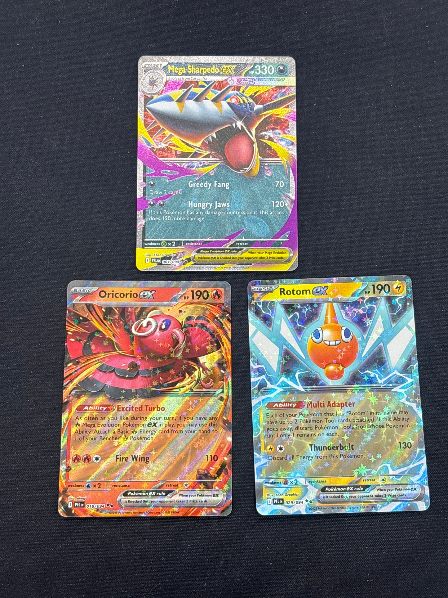 Auction Lot 62: Pokemon Cards Lot of 3 EX Double Rares Phantasmal Flames Conditions Vary