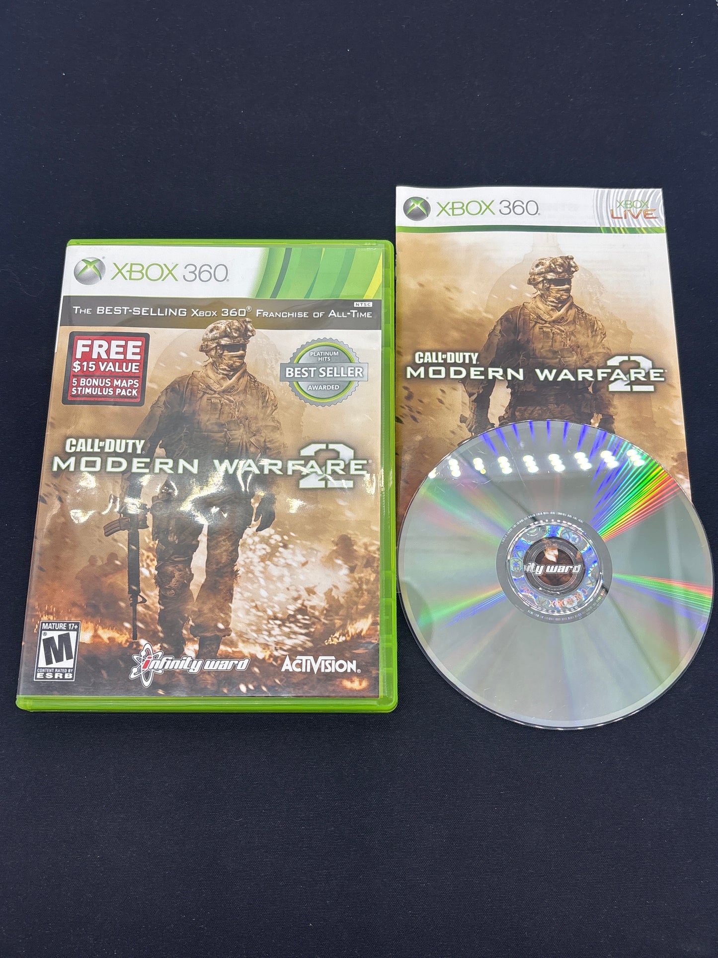 Auction Lot 206: XBOX 360 Video Game Lot of 3 Call of Duty Modern Warfare CIB