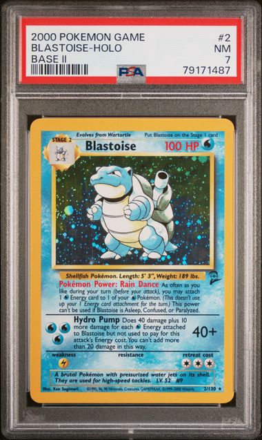 Blastoise Base 2 Psa 7