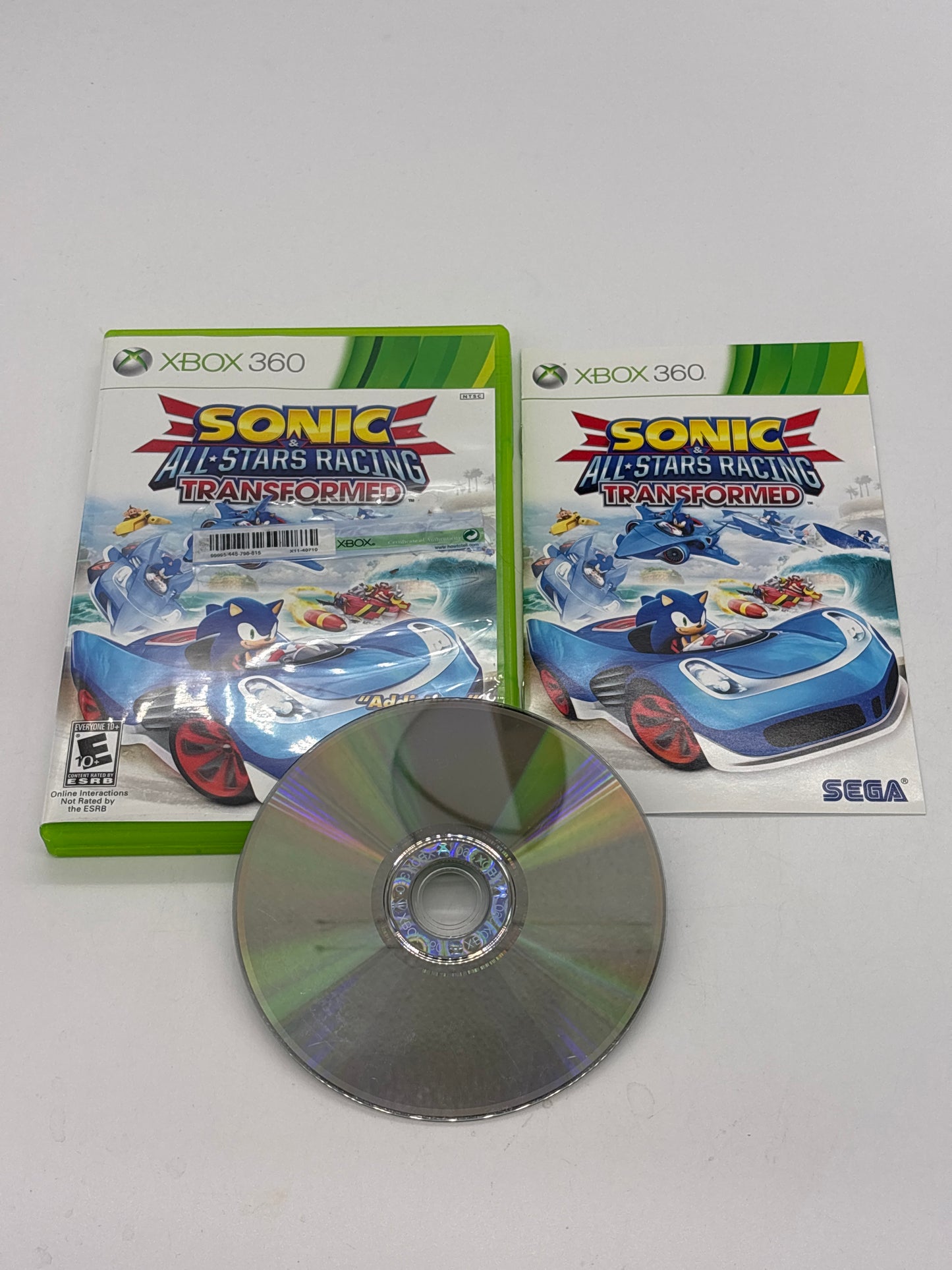 Auction Lot 172: Sonic & All Star Racing Transformed Video Game XBOX 360 CIB