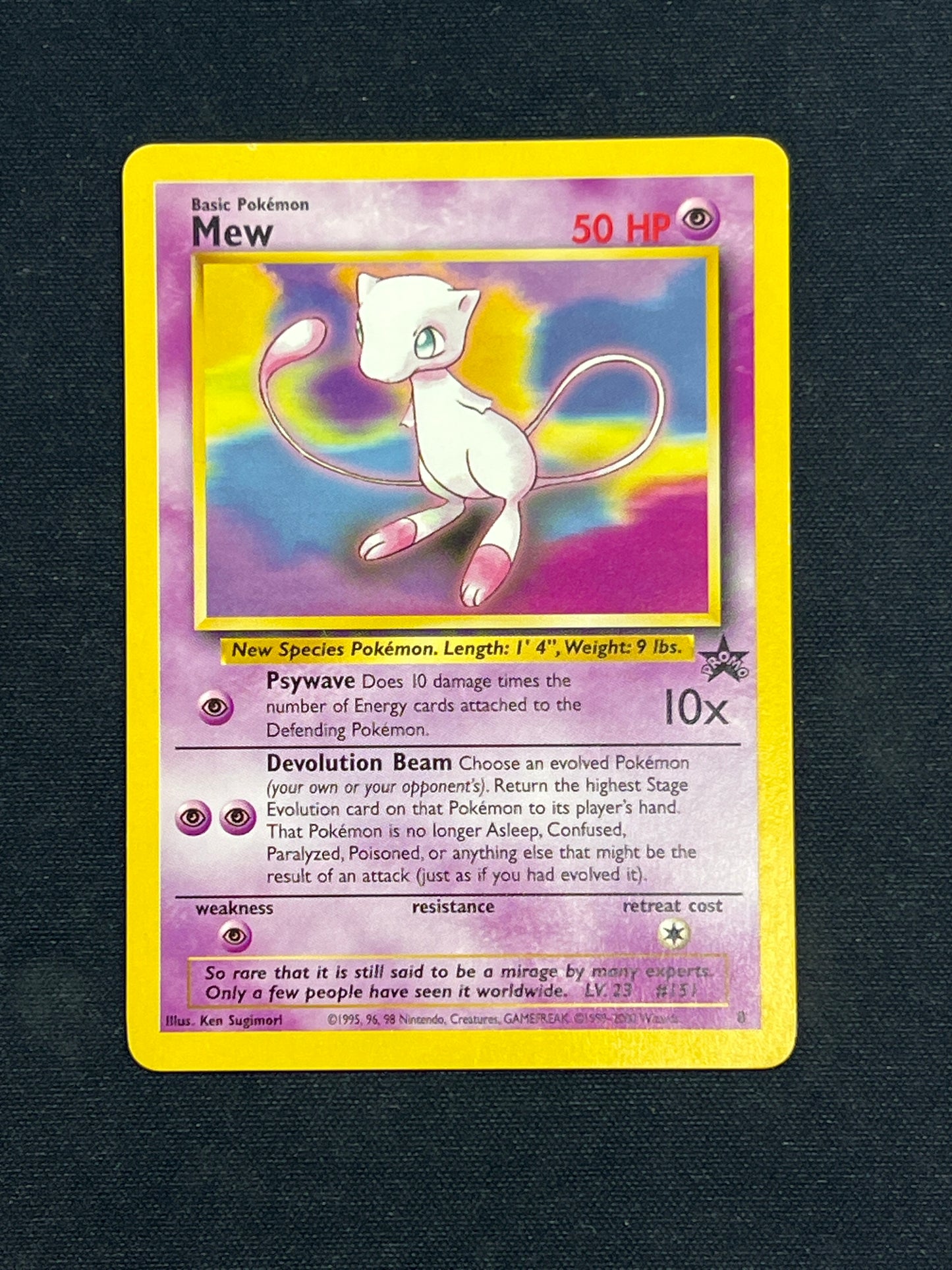 Auction Lot 378: Pokemon Cards Mew WOTC Promo Condition Vary