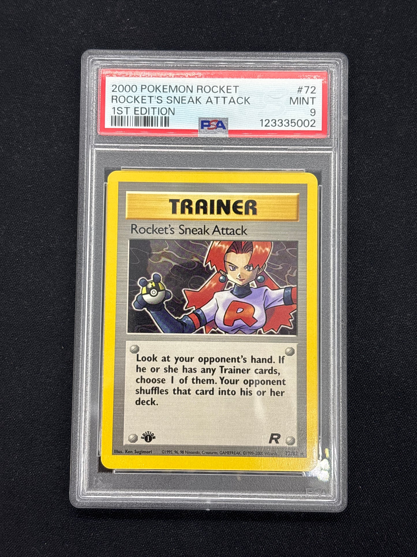 Auction Lot 23: PSA 9 Rocket Sneak Attack 1st Edition Non Holo Rare Card