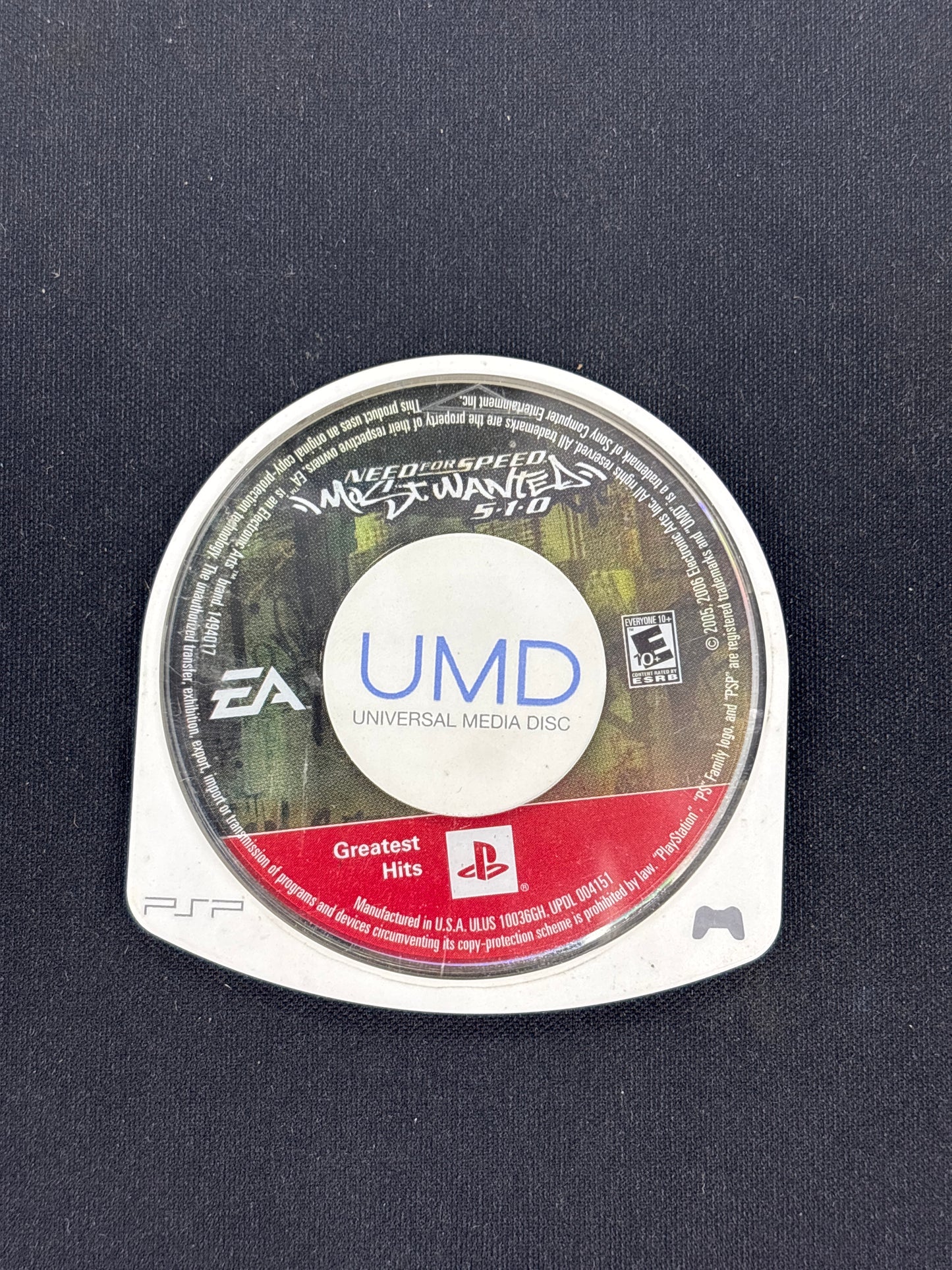 Auction Lot 374: Need for Speed Most Wanted Video Game PSP Loose