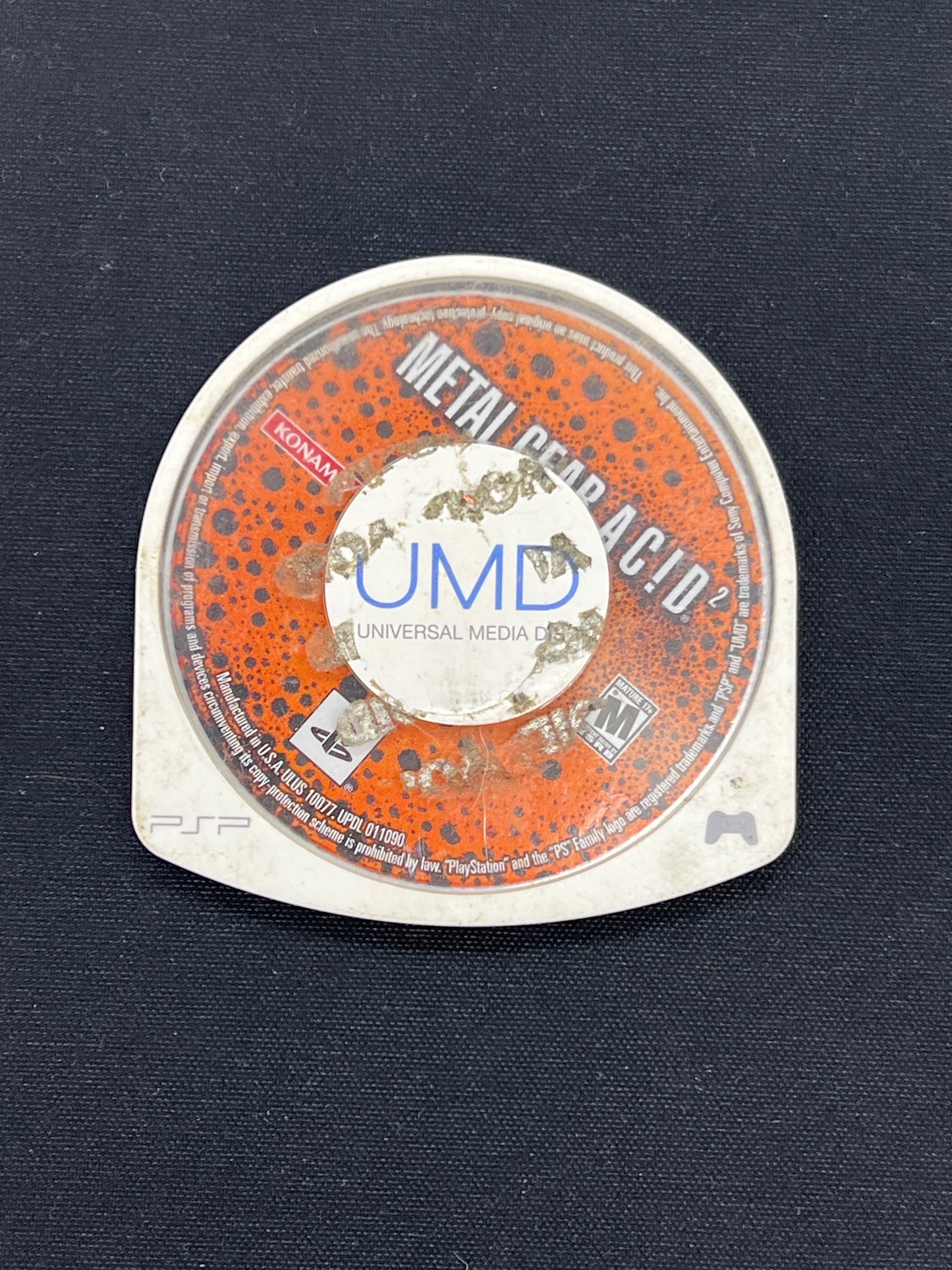 Auction Lot 342: PSP UMD Videos Metal Gear Acid 2 Disc Only