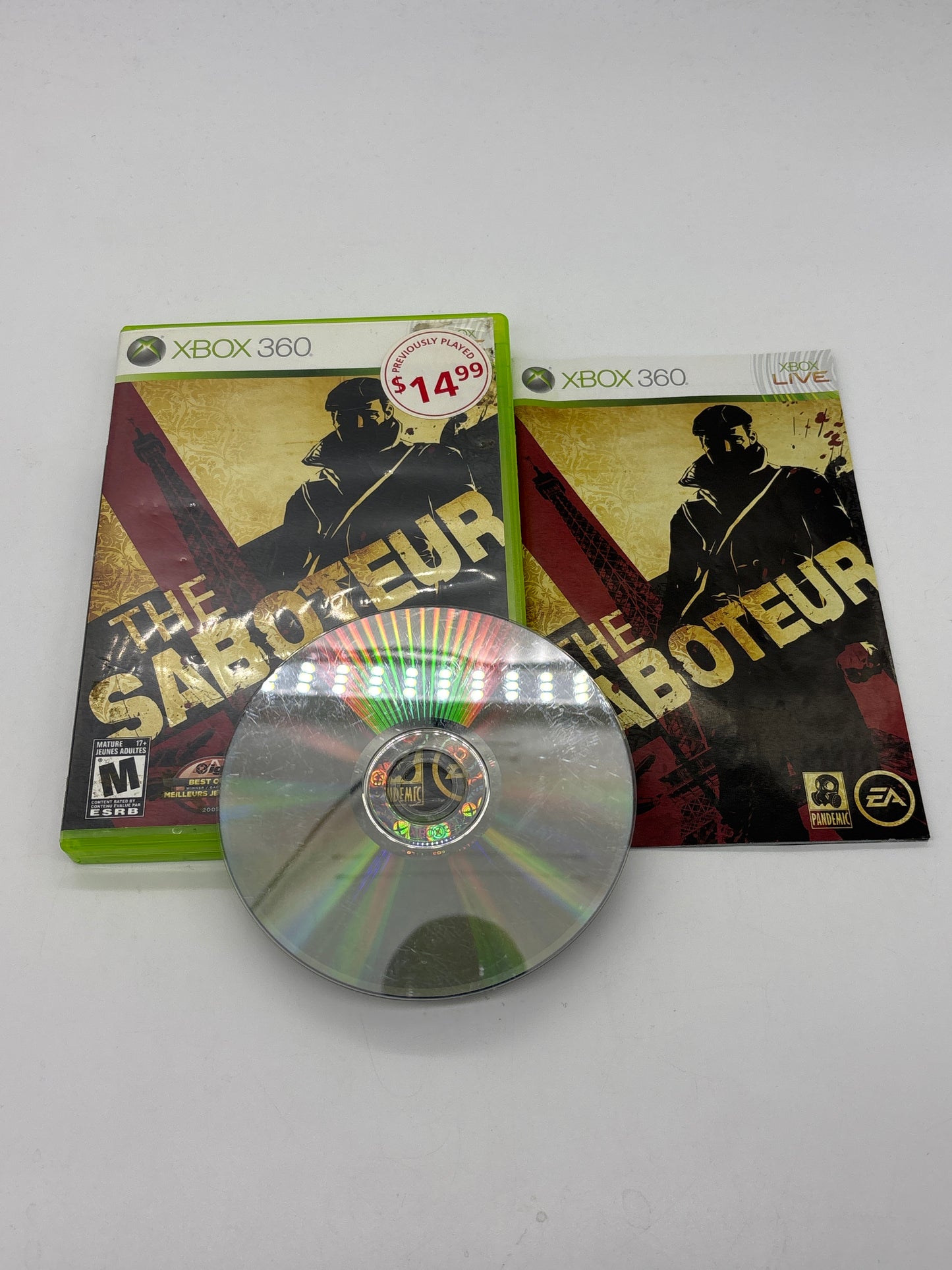 Auction Lot 33: The Saboteur Video Game XBOX 360 CIB