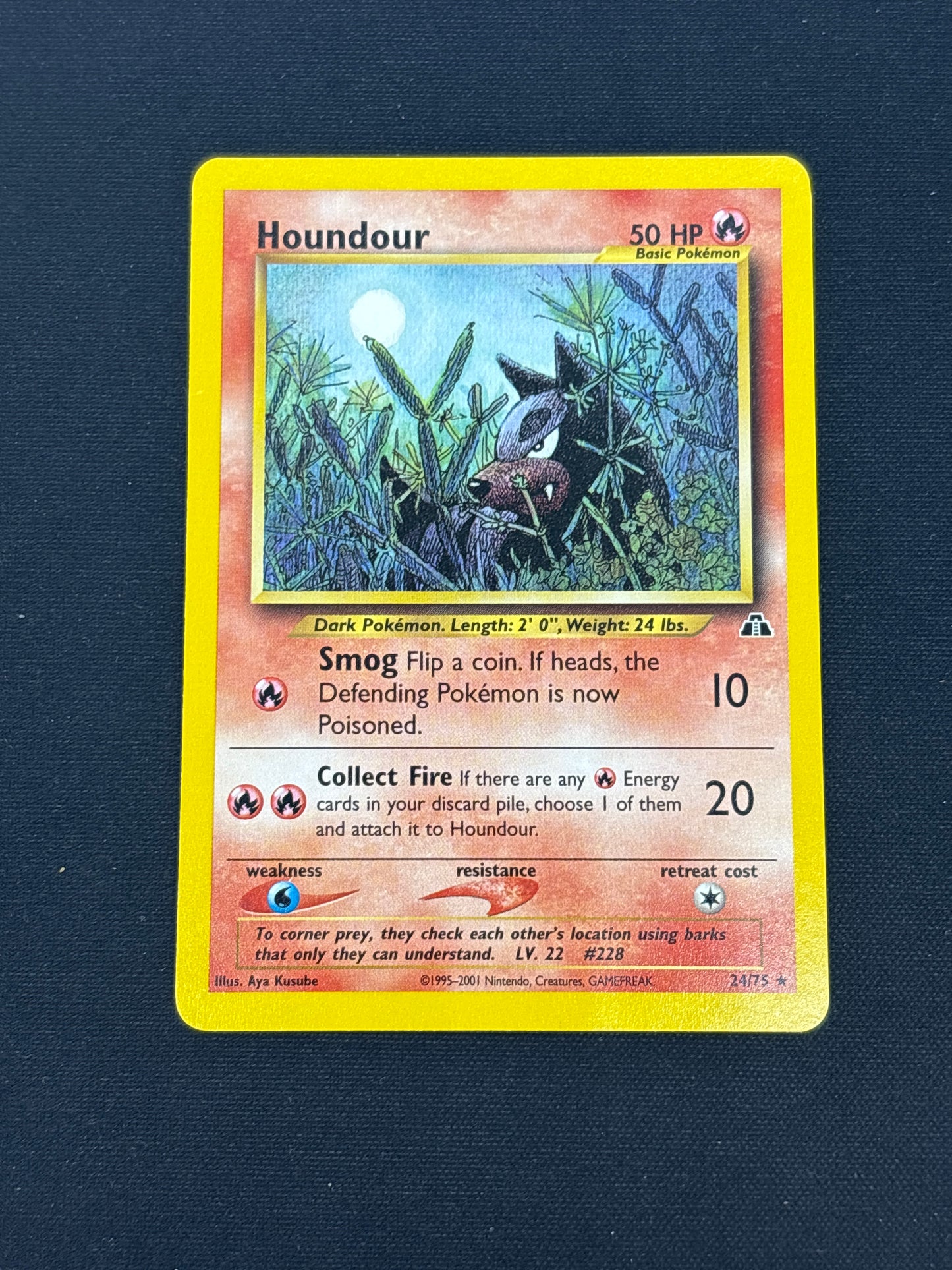 Auction Lot 45: Houndour Pokemon Neo Discovery Card Conditions Vary