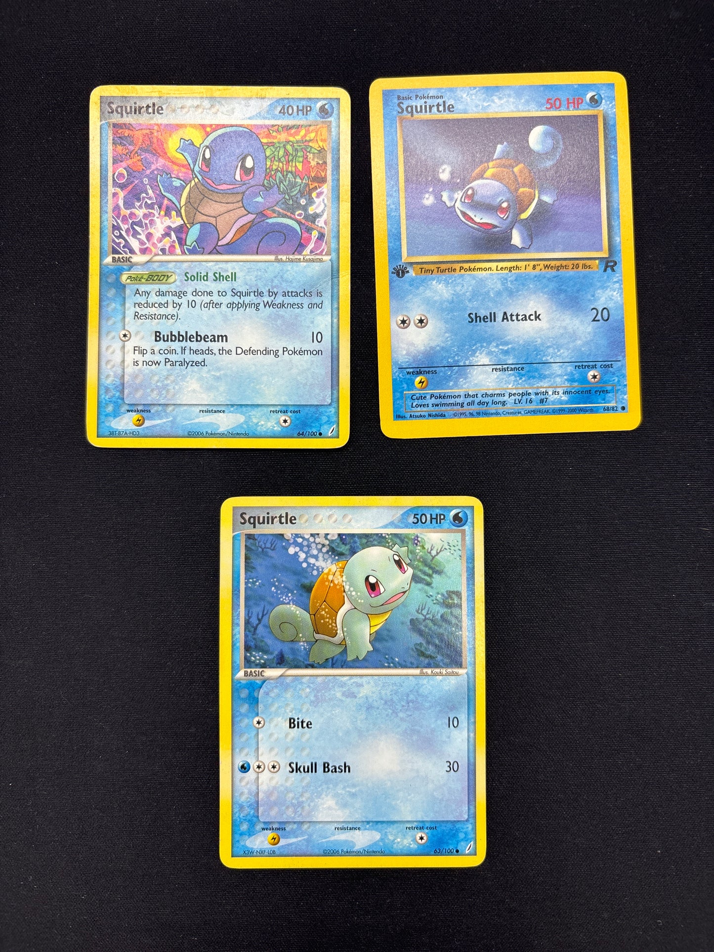 Auction Lot 42: Pokemon Starter Card Lot 4 Conditions Vary