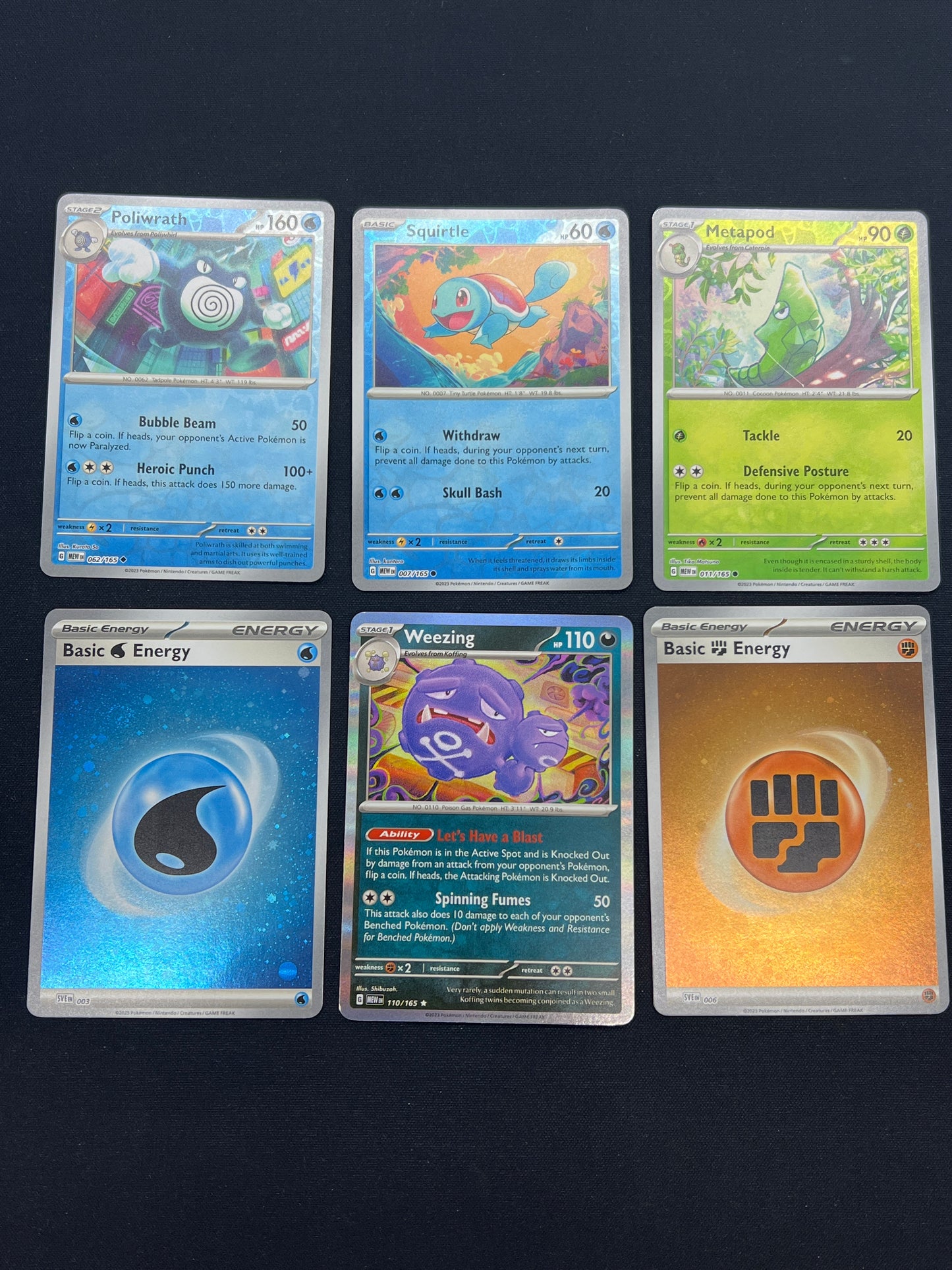 Auction Lot 202: Pokemon Cards Lot of 6 Assorted 151 Reverse Holos Conditions Vary