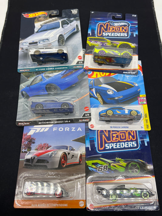 Auction Lot 6: Hot Wheels Assorted Car Lot of 6
