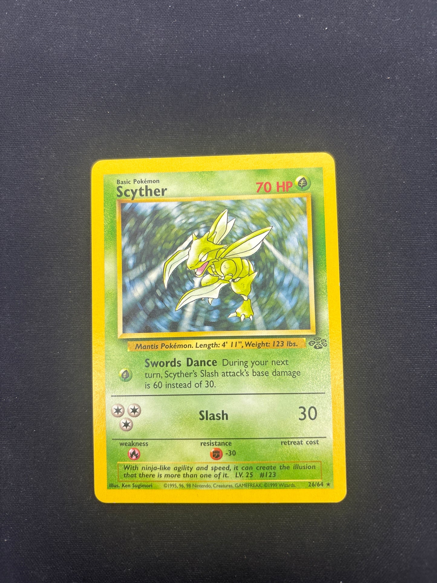 Auction Lot 41: Pokemon Card Scyther Jungle Condition Vary