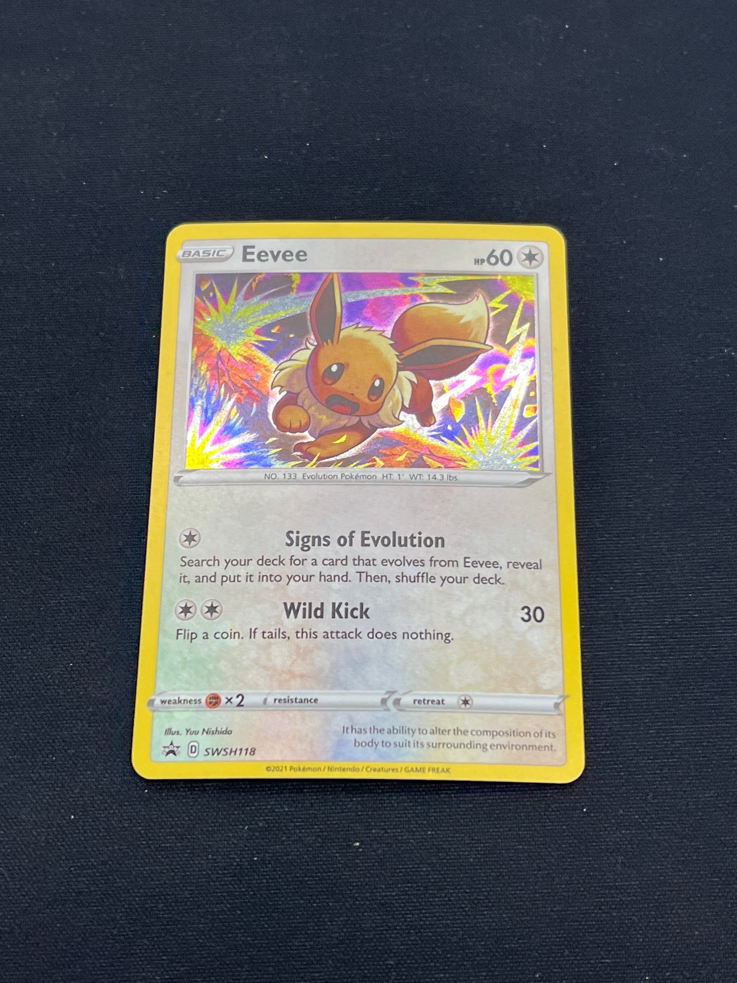 Auction Lot 306: Pokemon Cards Eevee Holo SWSH Promo Conditions Vary