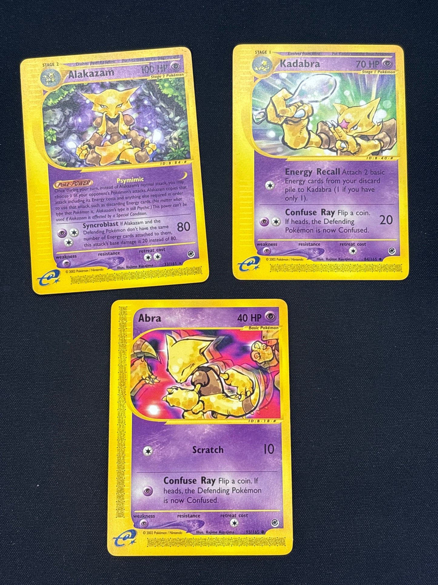 Auction Lot 122: Alakazam Evolutions Line Card Lot Non Holo Conditions Vary