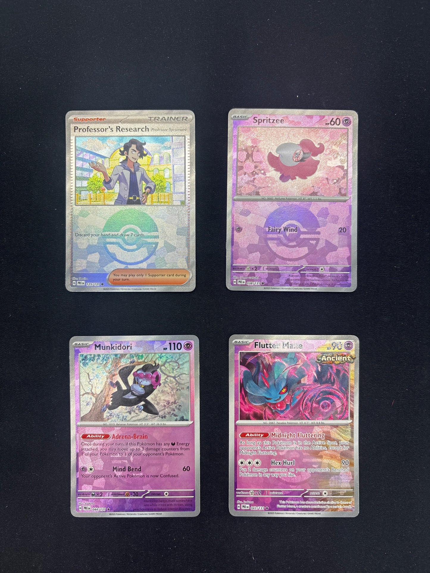 Auction Lot 466: Pokemon Cards Pokebal Holo Prismatic Evolutions Lot Conditions Vary