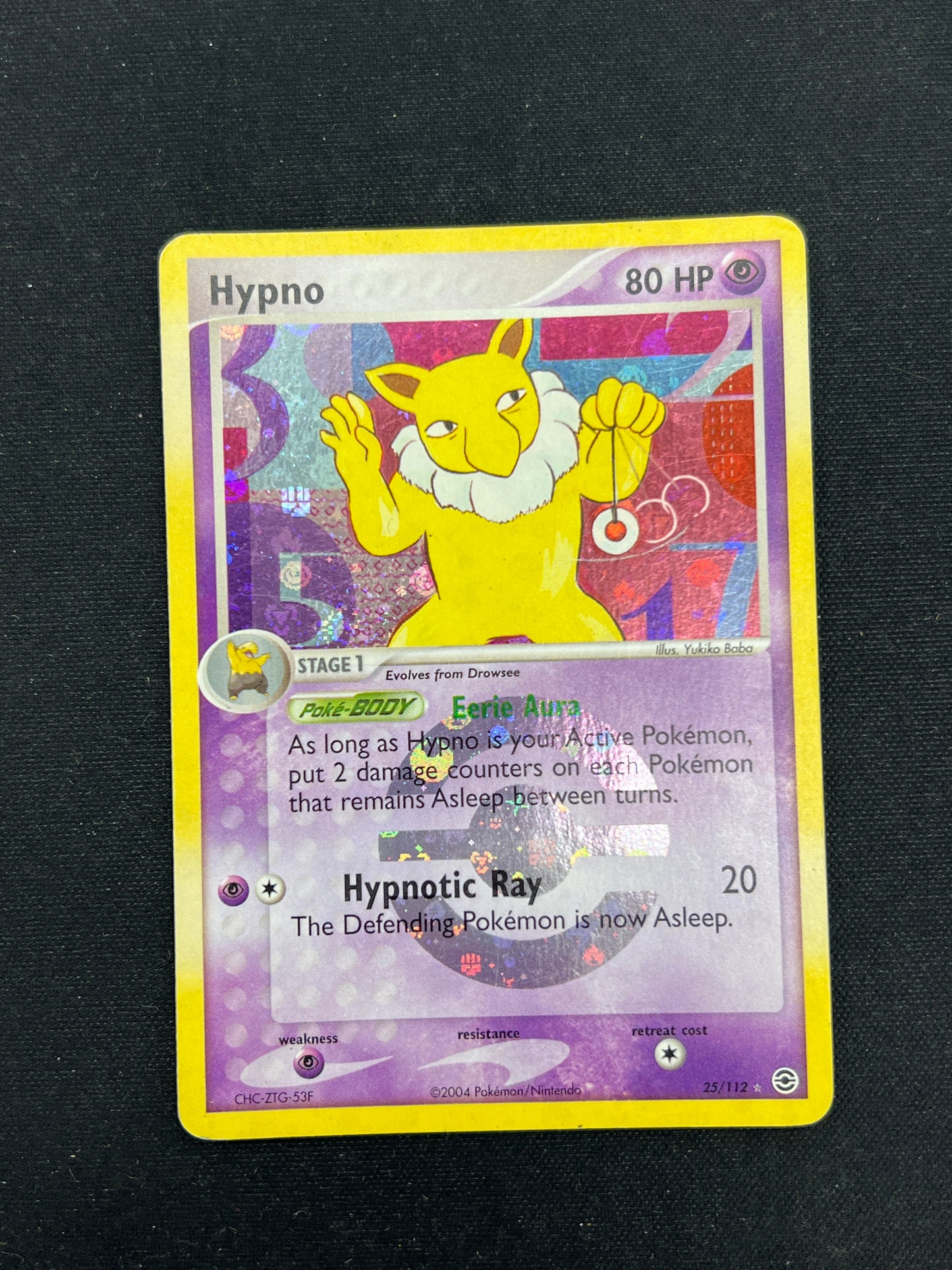 Auction Lot 74: Pokemon Cards Hypno Holo Rare Pokemon Fire Red Leaf Green Condition Vary