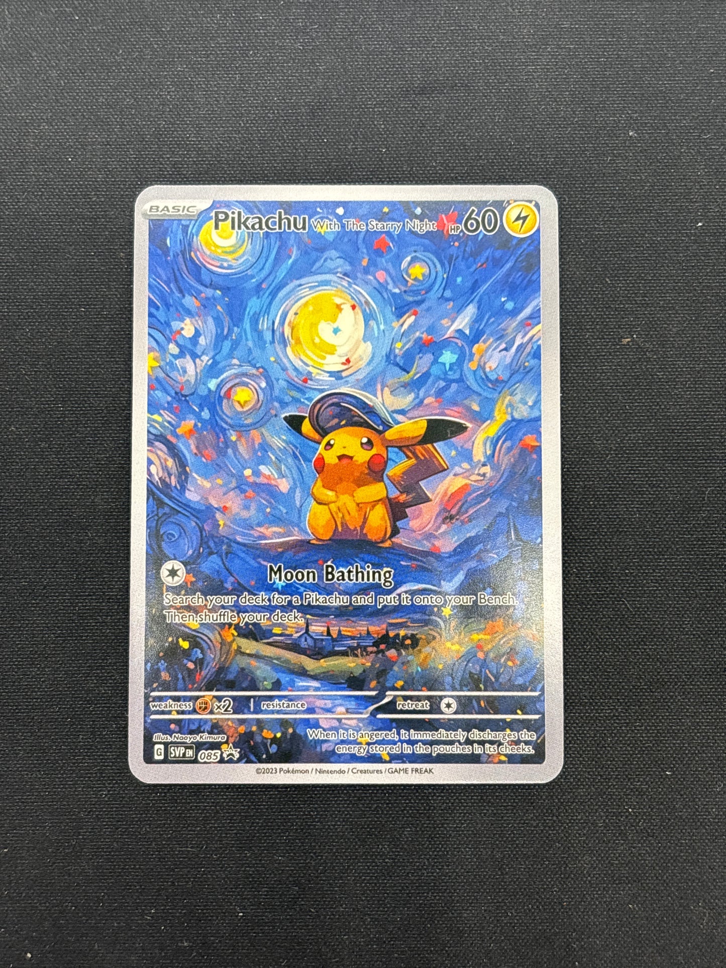 Auction Lot 271: Pokemon Cards CUSTOM Pikachu Van Gogh Conditions Vary