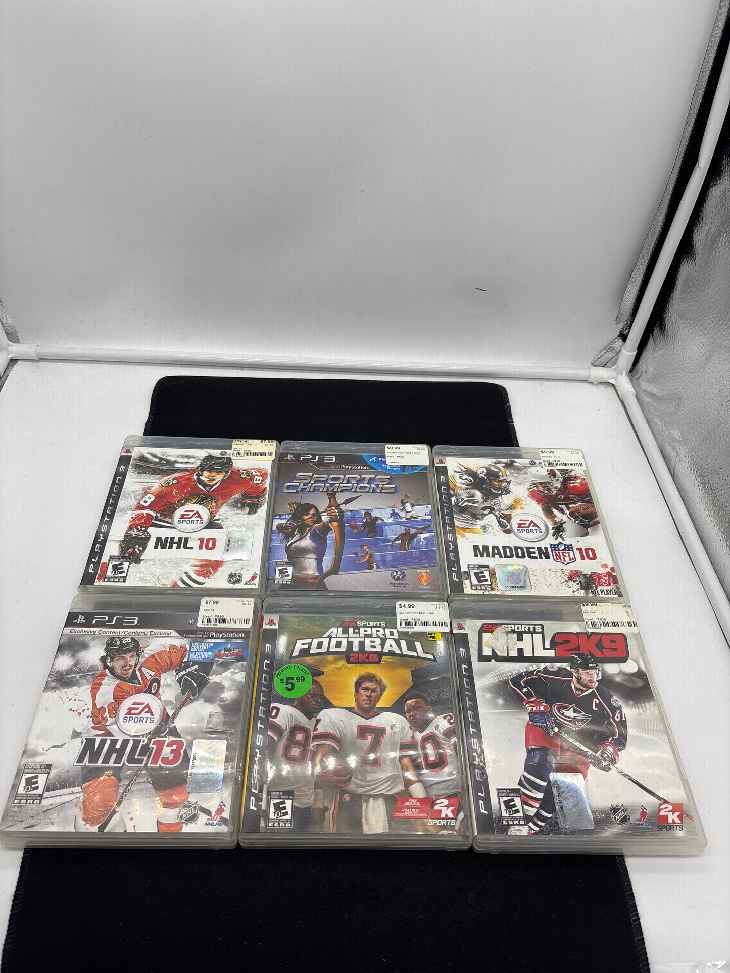 Auction Lot 87: PlayStation 3 Video Game Lot of 6 NHL 2K8 NHL 10 13 Sports Champions Madden 10 All-Pro Football 2K8