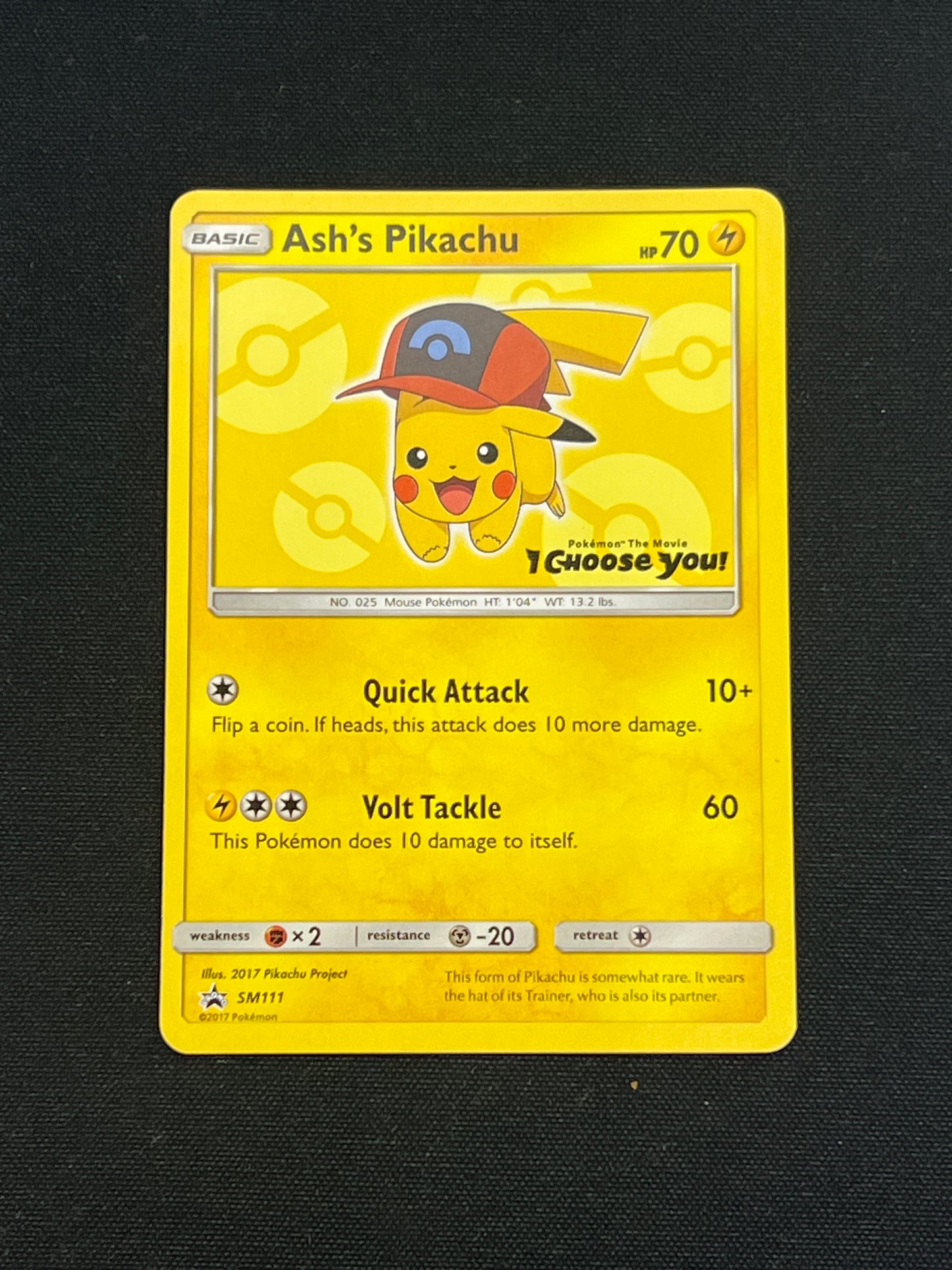 Auction Lot 57: Pokemon Cards Ash's Pikachu I Choose You Promo SM111 Condition Vary