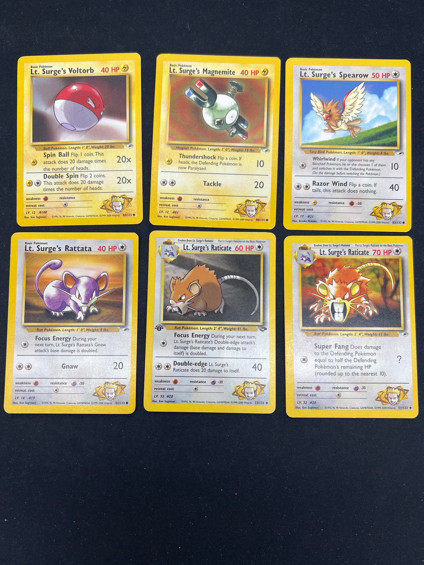 Auction Lot 69: Pokemon Cards Assorted Lot of 6 Gym Challenge Gym Heroes Conditions Vary
