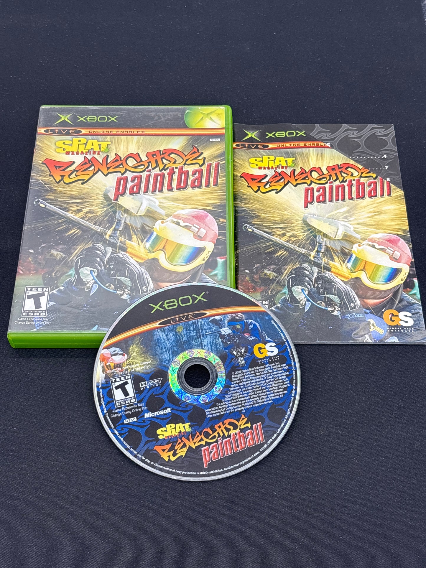 Auction Lot 5: XBOX Video Game Splat Renegade Paintball CIB