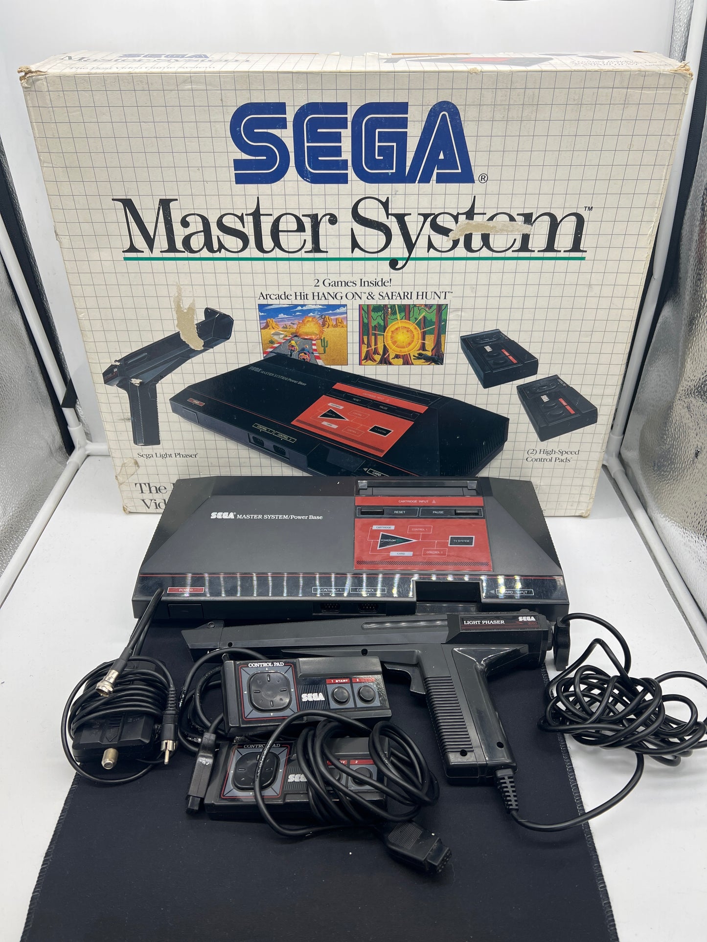Auction Lot 1: Sega Master System Console With Controllers and Cords Missing Power Cable