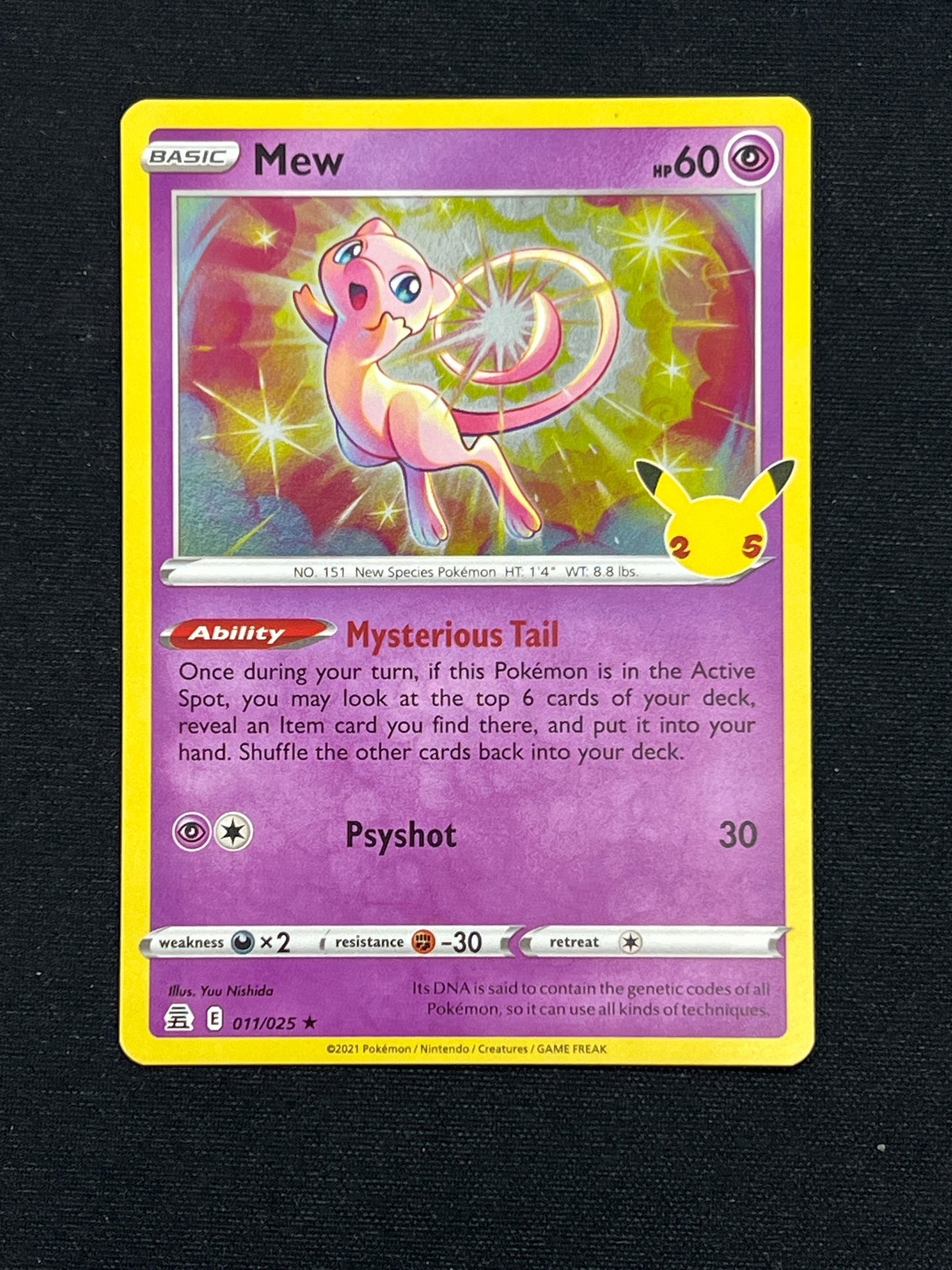 Auction Lot 425: Pokemon Cards Mew Holo Rare Celebrations Conditions Vary
