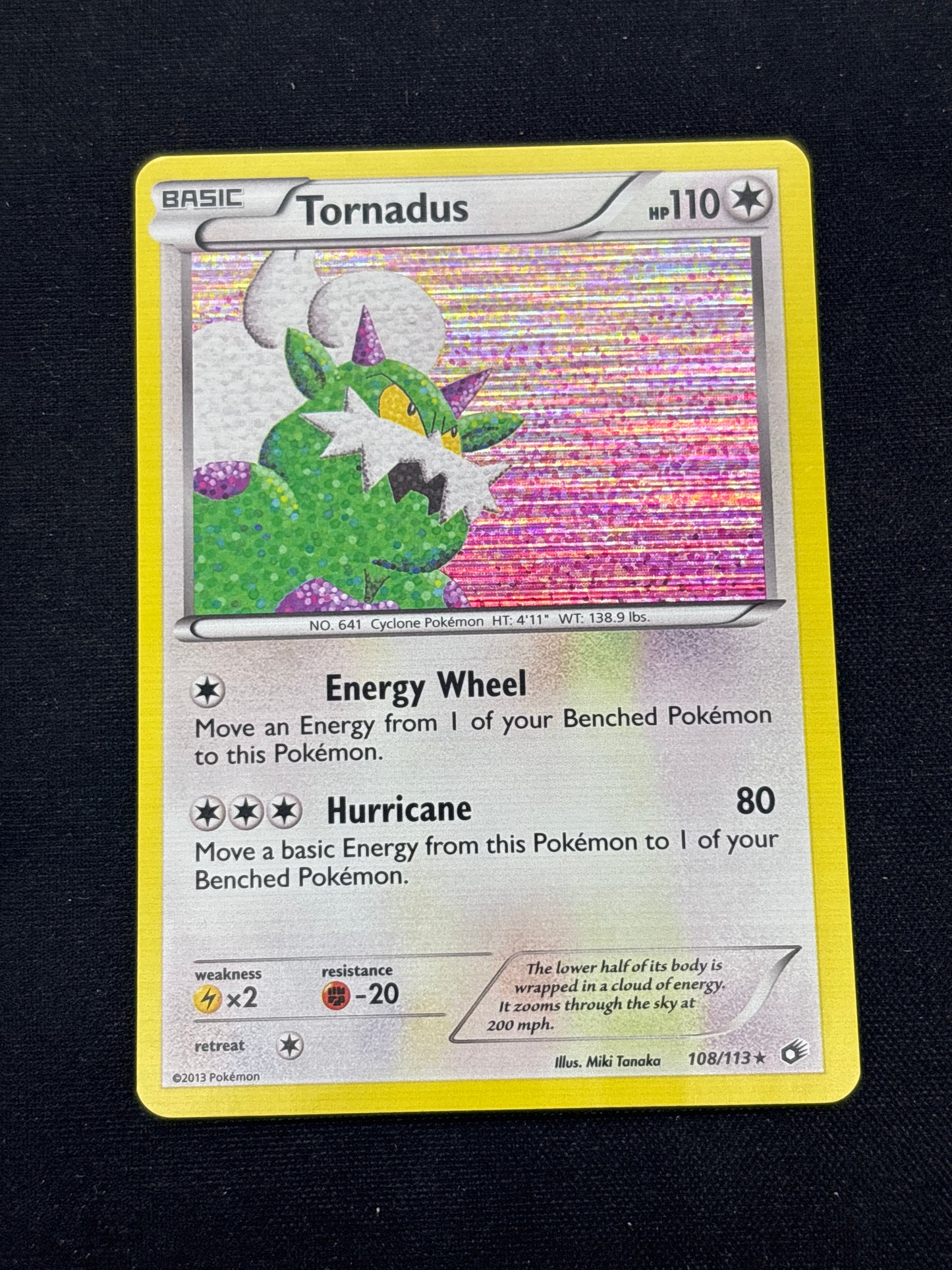 Auction Lot 4: Pokemon Card Tornadus Legendary Treasures Conditions Vary