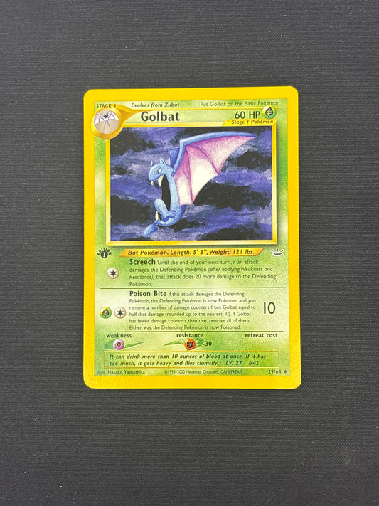 Auction Lot 30: Golbat Pokemon 1st Edition Neo Revelation Card Conditions Vary