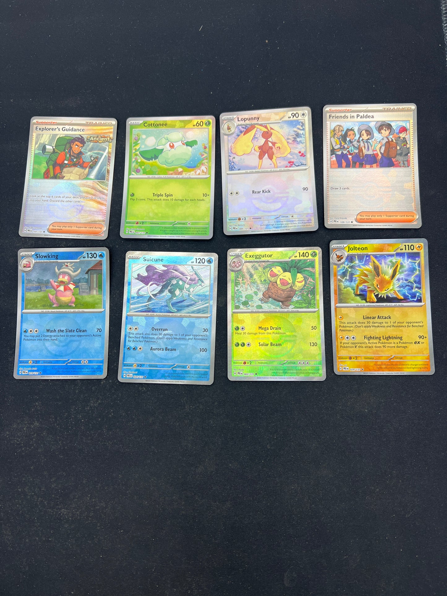 Auction Lot 167: Pokemon Cards Lot of 8 Assorted Pokeball Pattern Prismatic Evolutions Conditions Vary