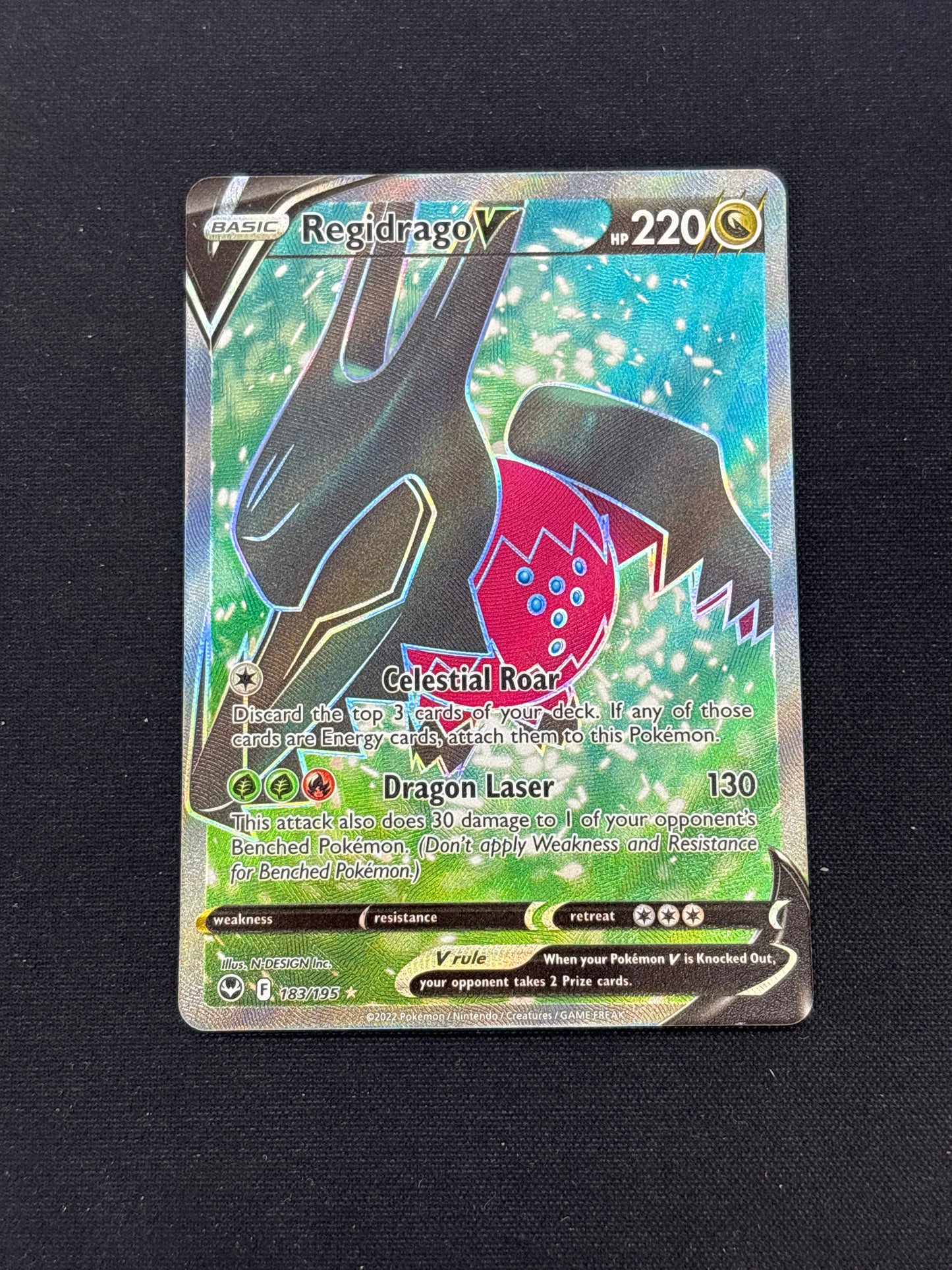 Auction Lot 261: Regidrago V Full Art Card Conditions Vary