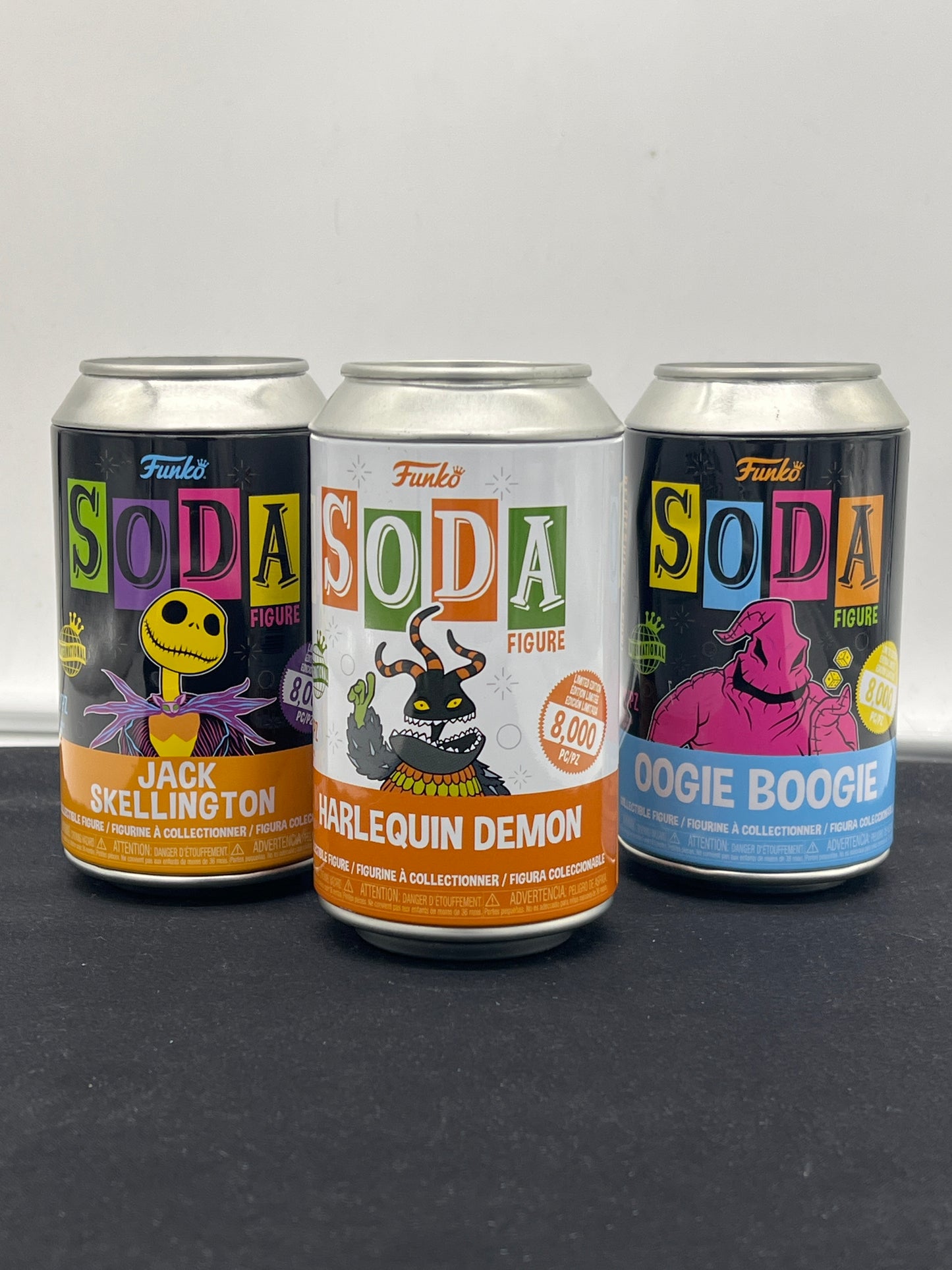 Auction Lot 42: Funko Soda Figures Lot of 3 Jack Skellington Harlequin Demon Oogie Boogie