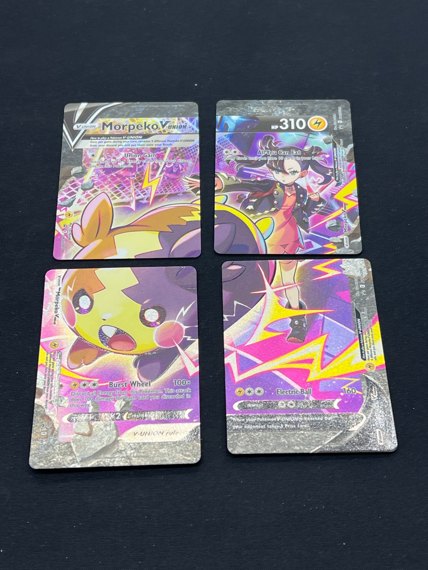 Auction Lot 317: Pokemon Cards Morpeko V-Union Full Set Conditions Vary