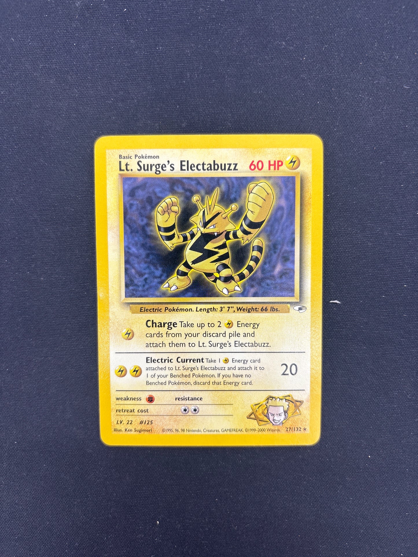 Auction Lot 171: Pokemon Card LT. Surge's Electabuzz Gym Heroes Conditions Vary