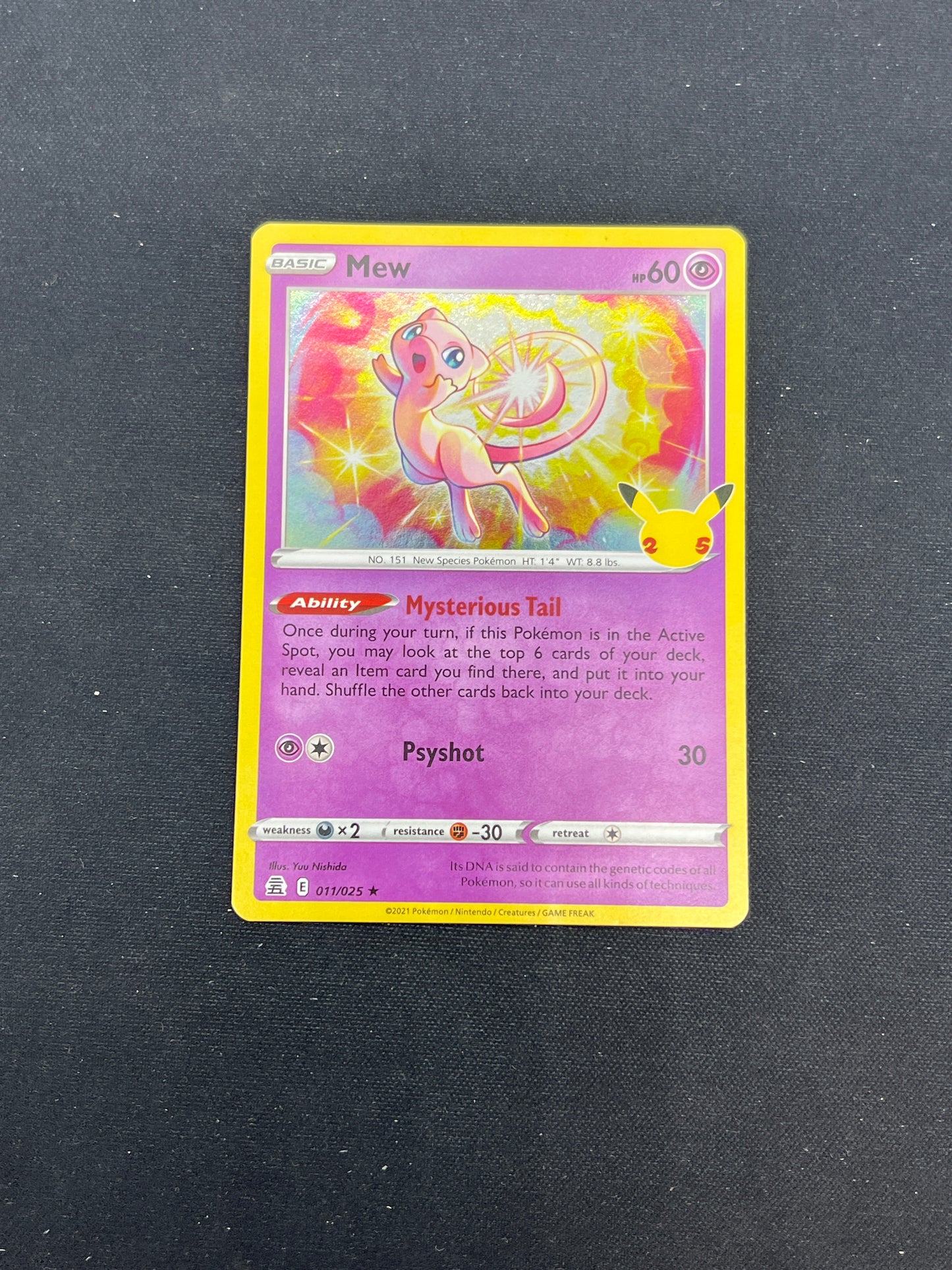 Auction Lot 54: Pokemon Cards Mew Celebrations Holo Condition Vary