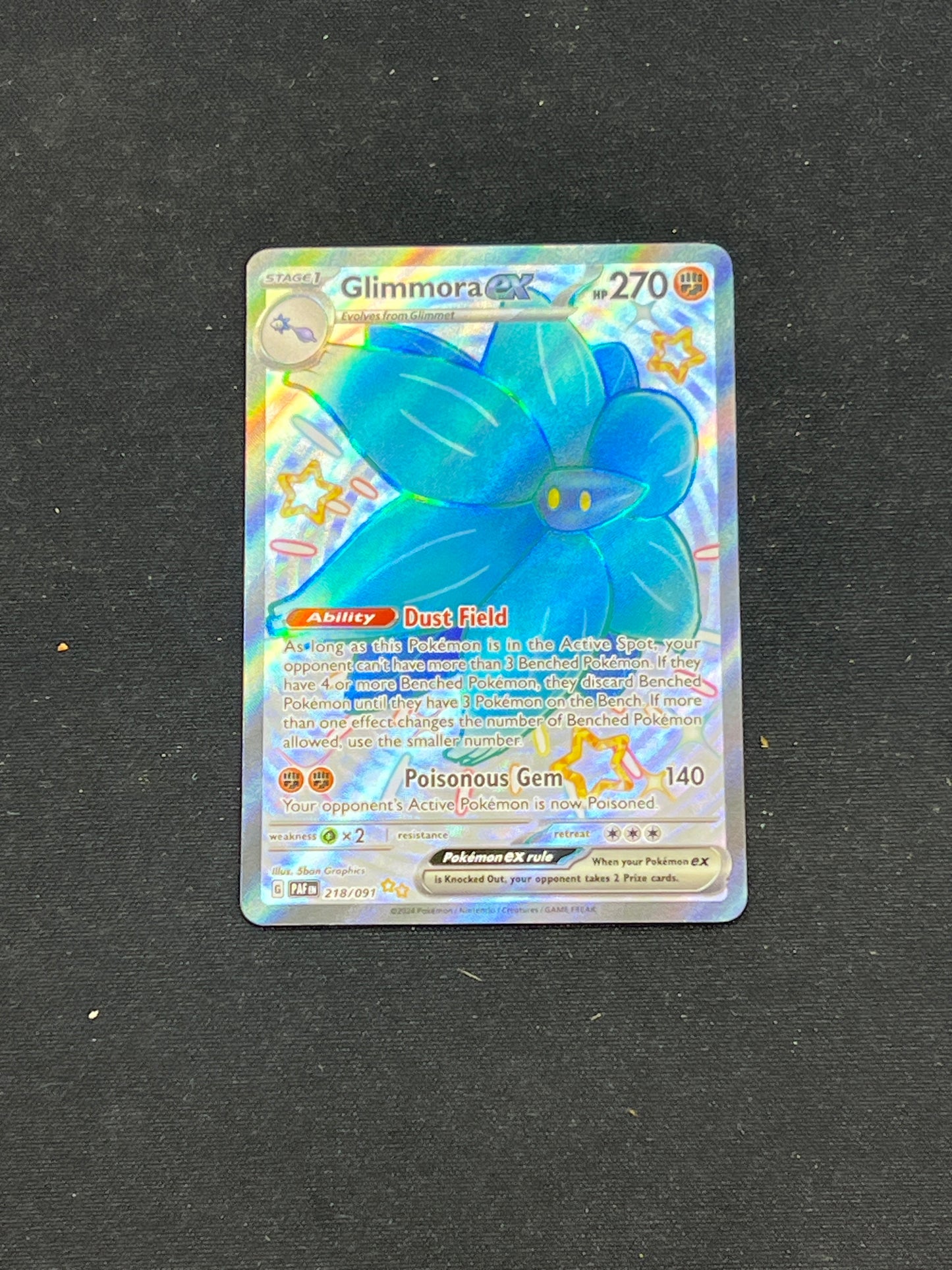 Auction Lot 260: Pokemon Cards Glimmora Paldean Fates Full Art Condition Vary