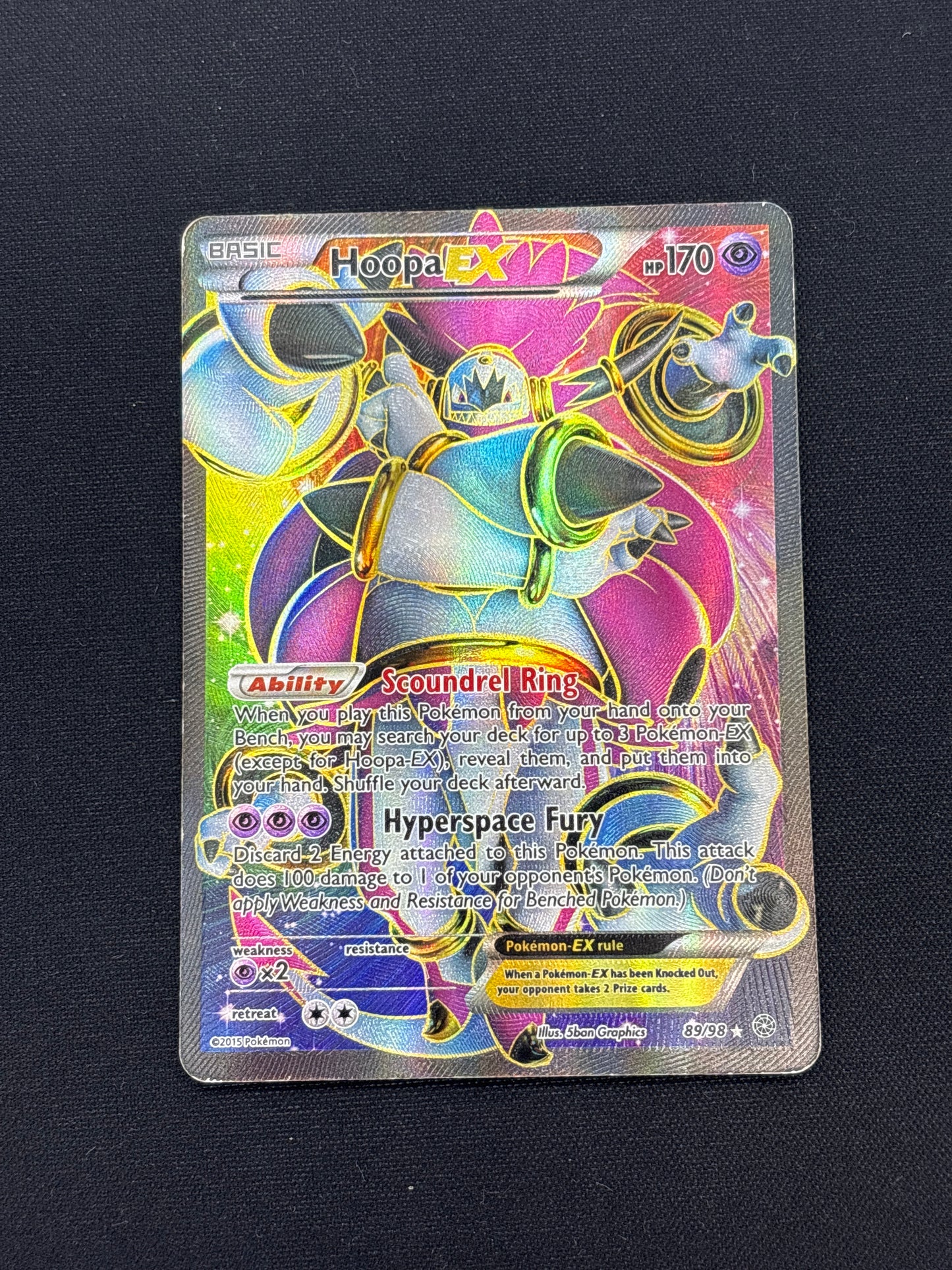 Auction Lot 58: Hoopa EX Full Art Card Conditions Vary