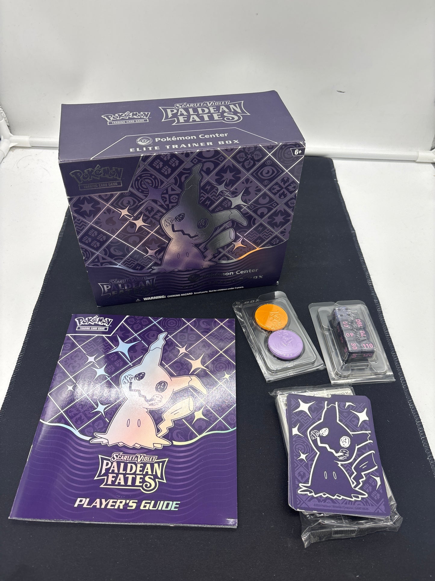 Auction Lot 218: Pokemon Center Paldean Fates ETB Empty Box With Accessories