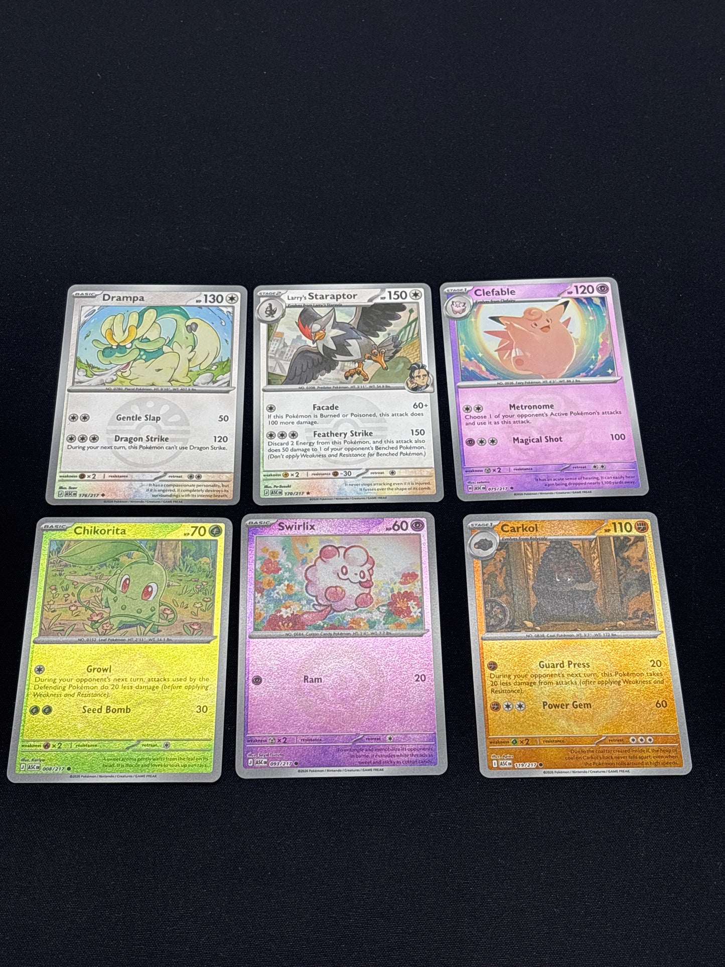 Auction Lot 115: Pokemon Cards Lot of 6 Assorted Ascended Heroes Pokeball Energy Holos
