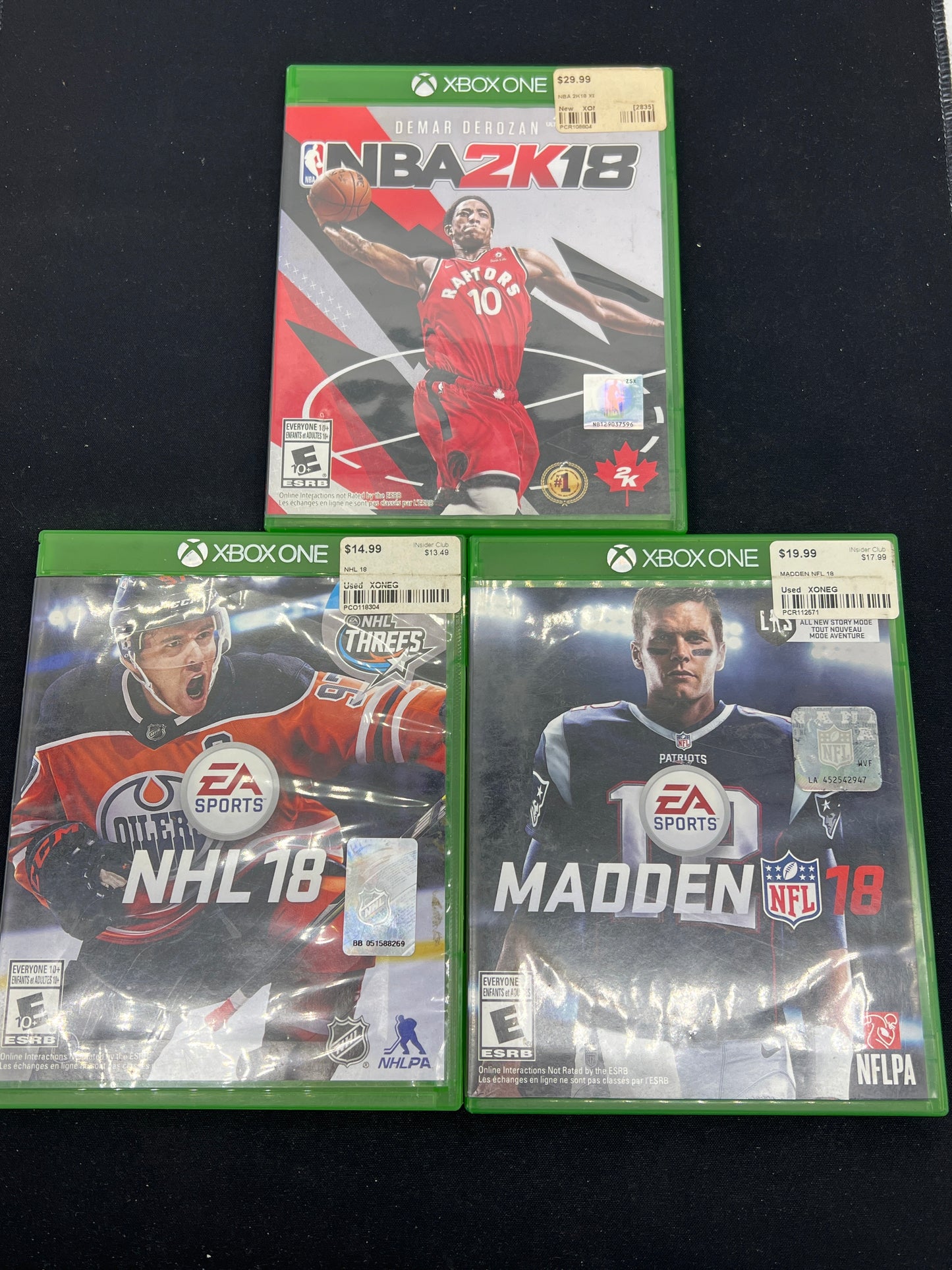Auction Lot 231: XBOX One Video Games Assorted Lot of 3 Sports Games Lot 3